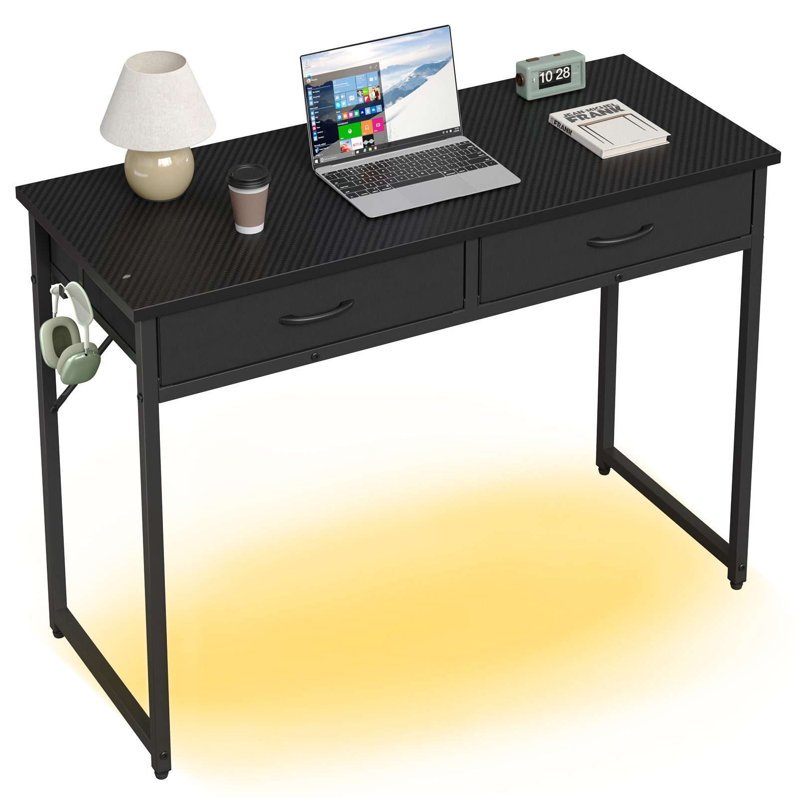 Pinmoco Schreibtisch Ein Schreibtisch mit Schubladen, ein Schminktisch, 106 cm breit.