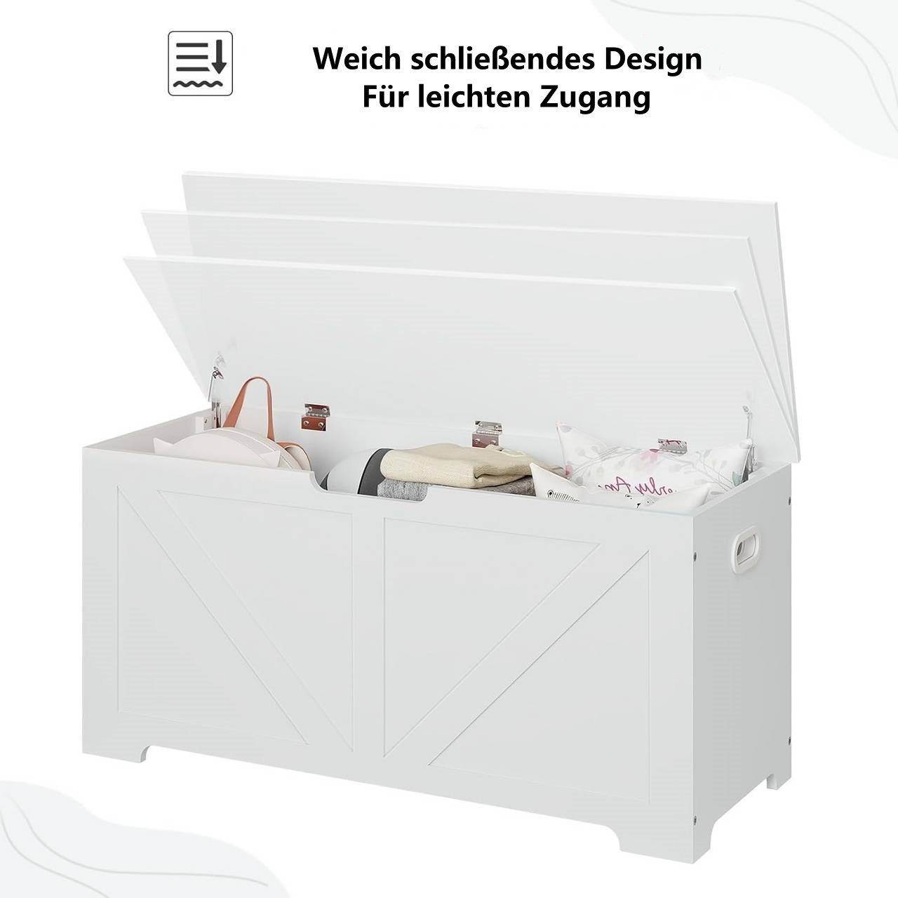 Woltu Sitzbank (1-St), mit Stauraum Sitzfläche, 100x47x40cm