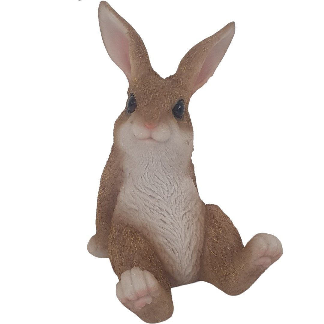 Figurendiscounter Osterfigur Dekofigur Hase sitzend 9,5 x 7 x 6 cm braun weiß