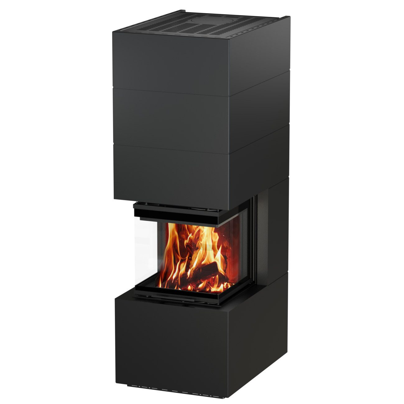 H&M Germany Kaminofen READY Uh 500/500 schwarz STYLE, 11 kW, Zeitbrand