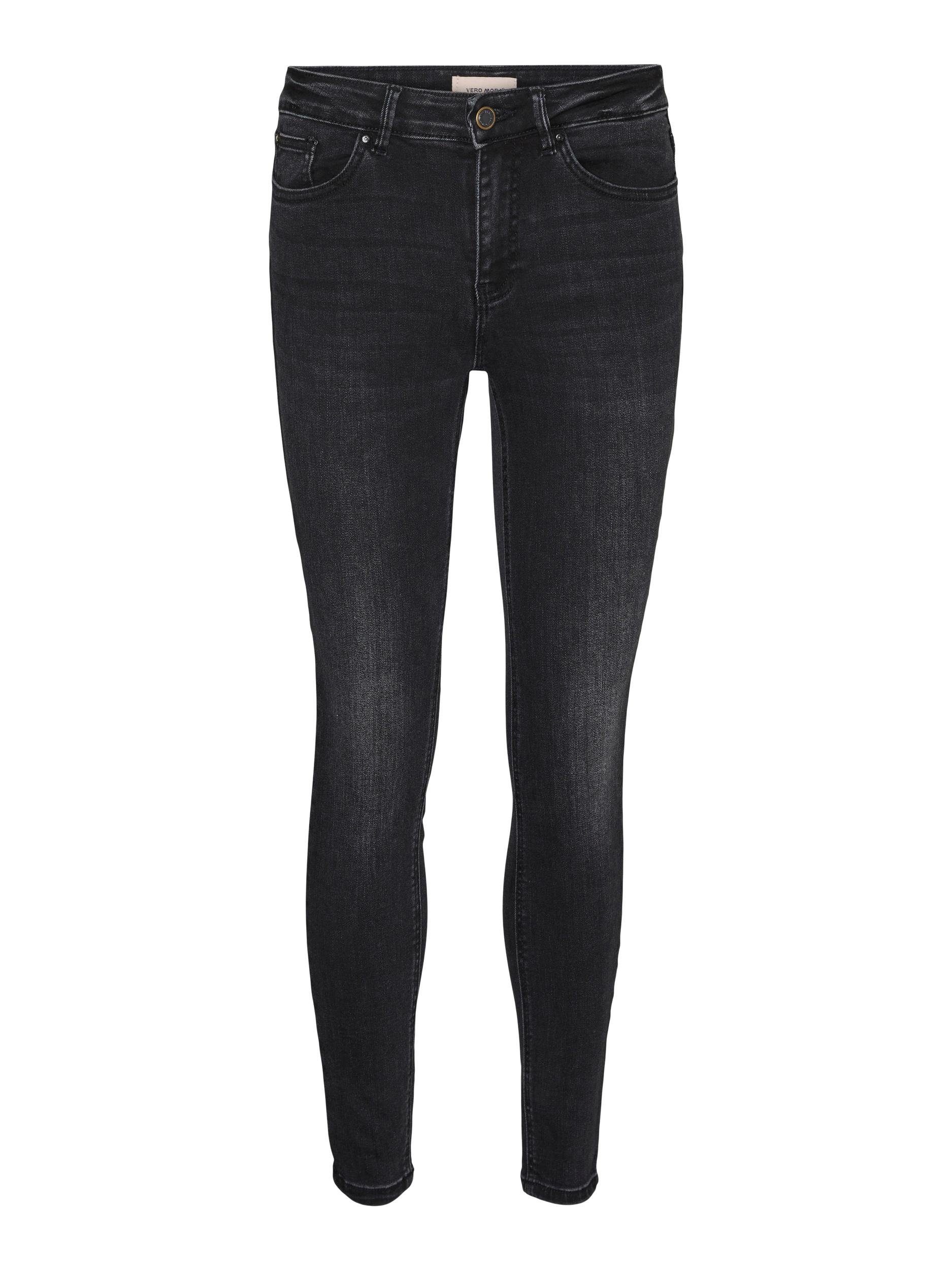 Vero Moda Skinny-fit-Jeans VMFLASH MR SKINNY JEANS LI111 NOOS Baumwollmischung mit Stretch, regular waist, skinny fit