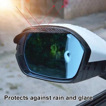 MAVURA Abdeckkappe MCarparts Regenschutz Kappe Augenbraue Rückspiegel Sonnenblende Seitenspiegel Auto KFZ Carbon Optik selbstklebend [2er Set]