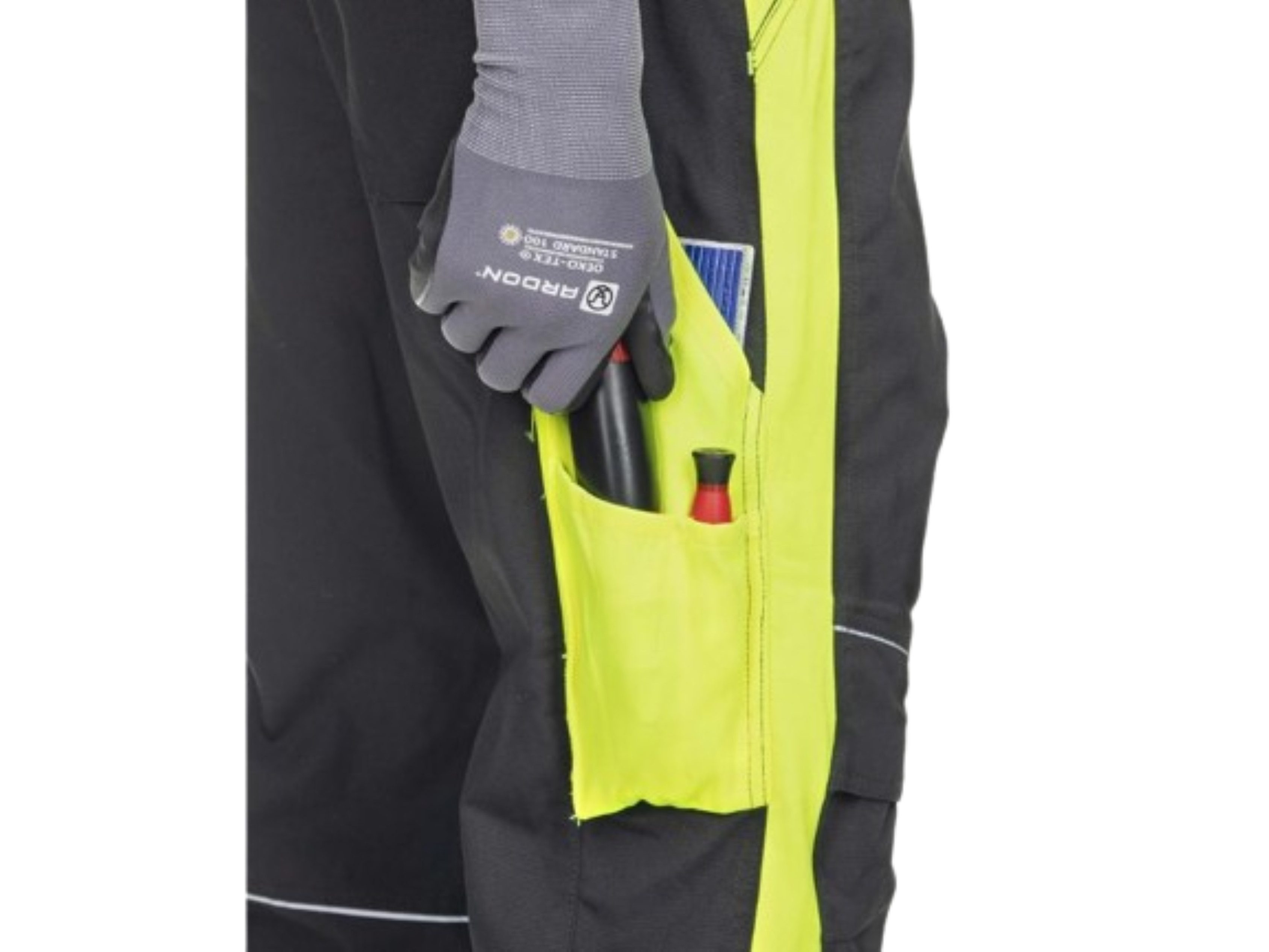 Ardon Safety Arbeitshose Latzhose ARDON®NEON schwarz-gelb