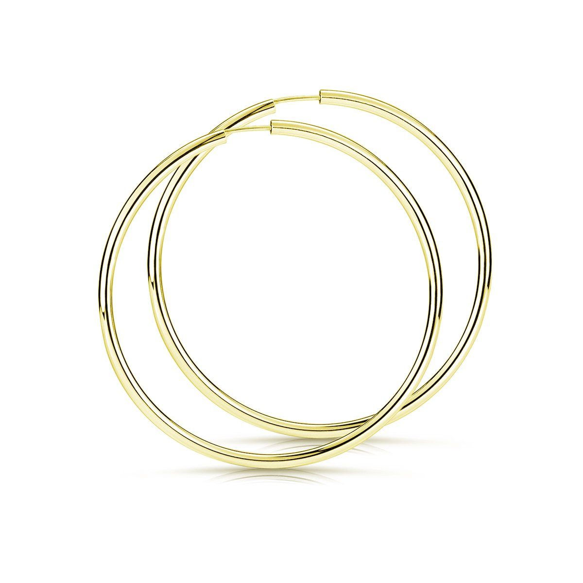 Materia Paar Ohrstecker Damen Gelbgold Groß Klassisch Ø60mm SO-109, Sterlin günstig online kaufen