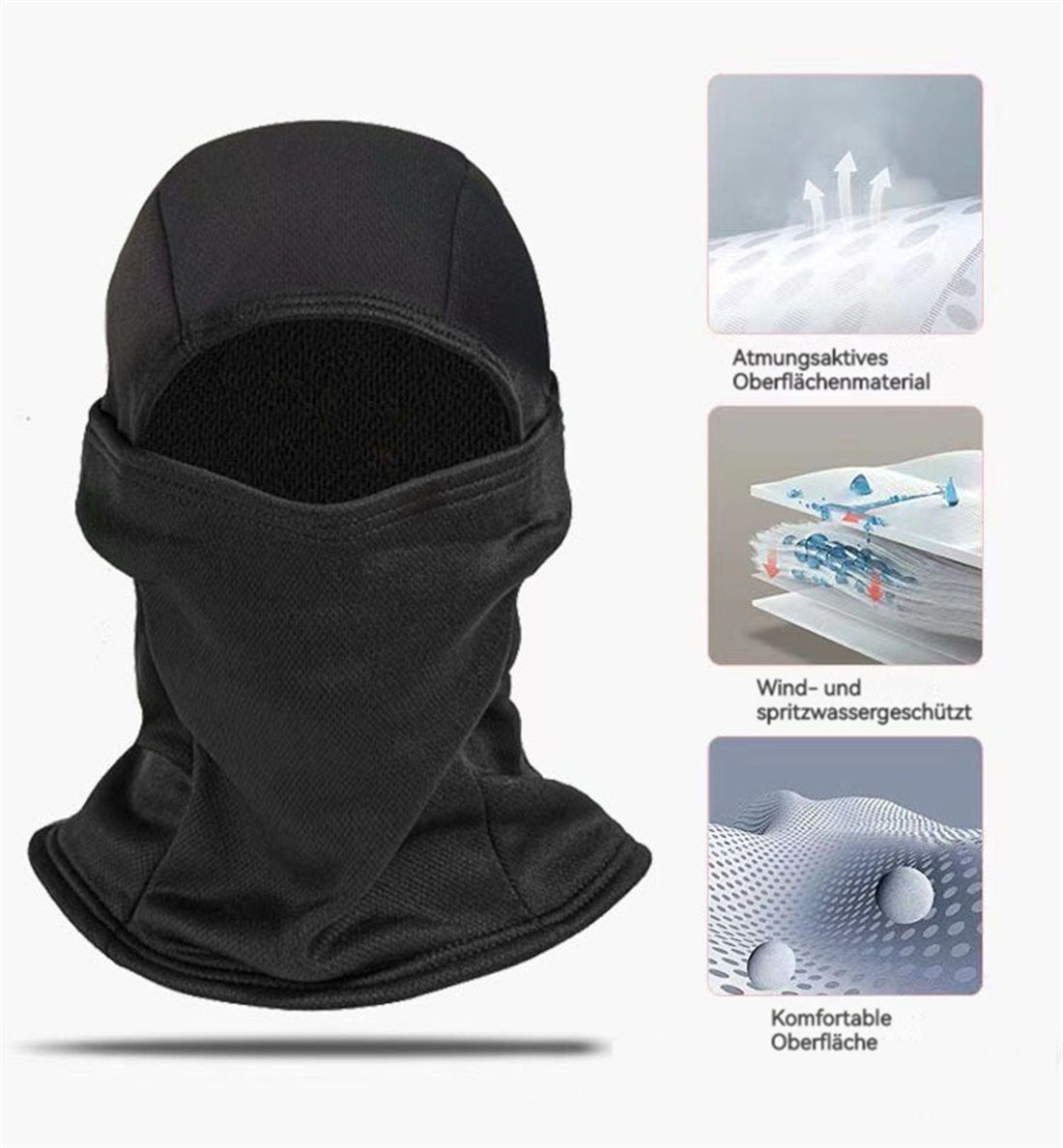 DÖRÖY Sturmhaube Winter-Ski-Maske, Outdoor-Sport Radfahren Kopfbedeckung, dunkelgrau unisex