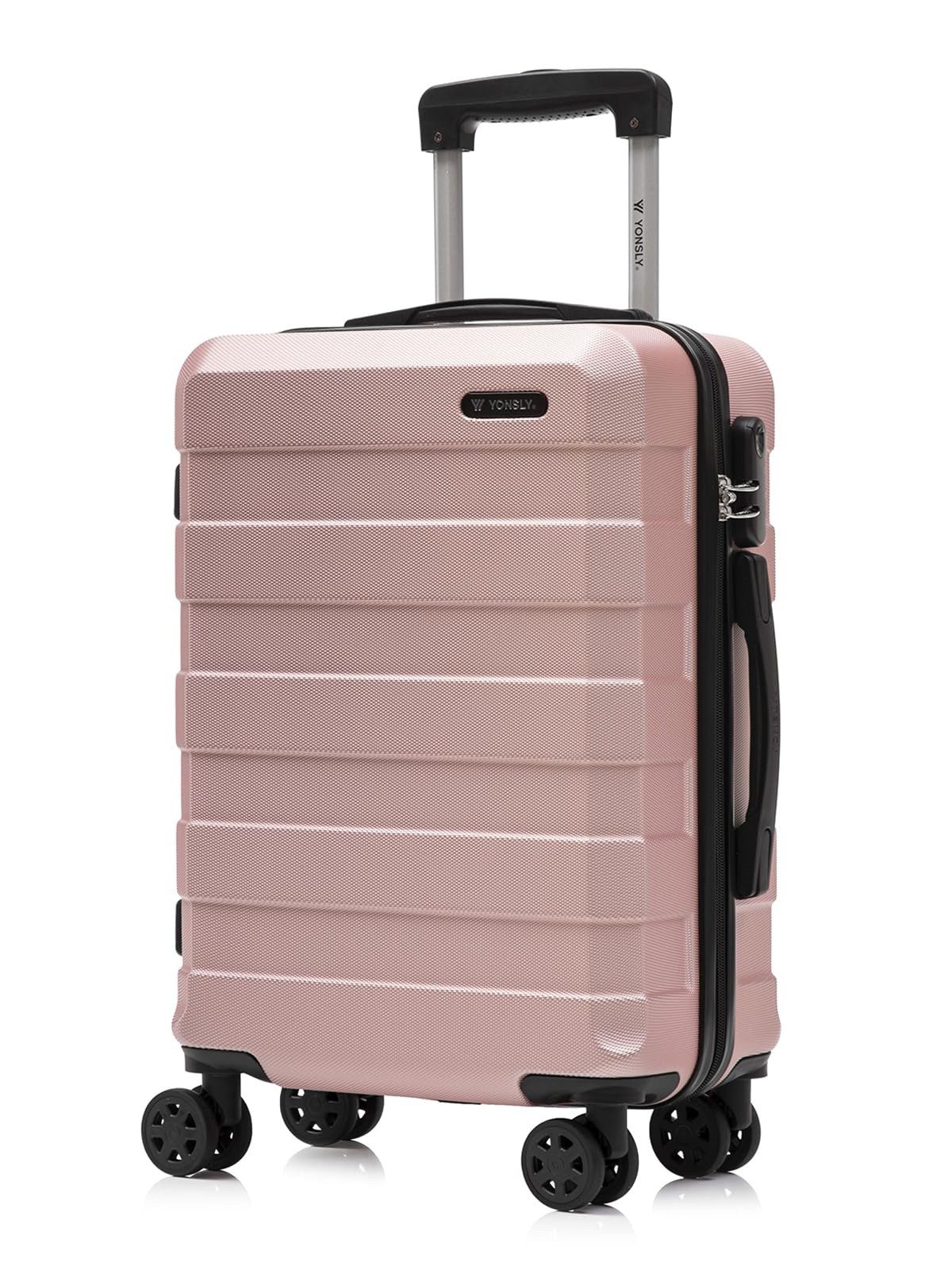 yonsly Handgepäckkoffer Reisekoffer Trolley Handgepäck Hartschale, 4 Rollen günstig online kaufen