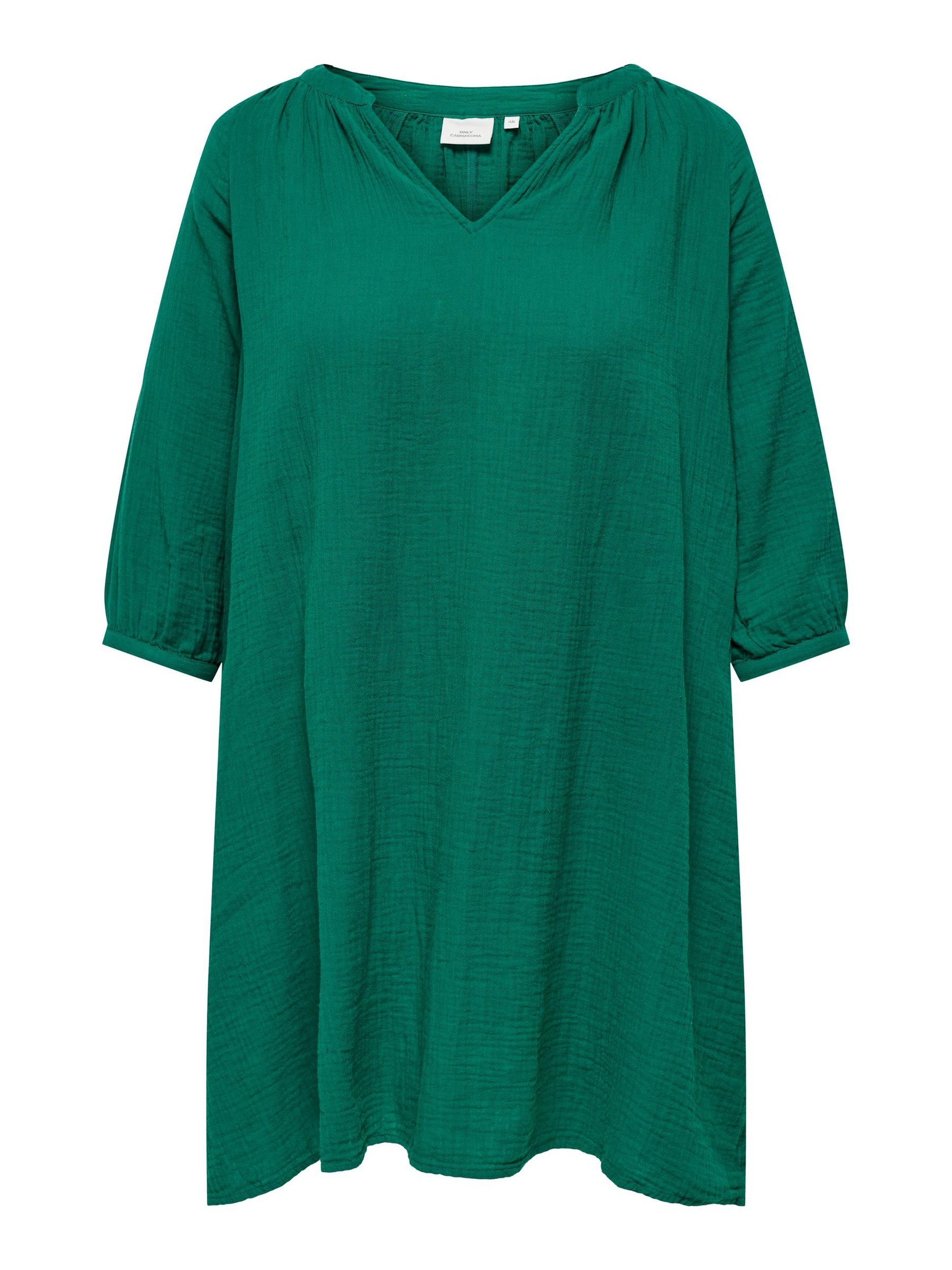ONLY CARMAKOMA Shirtkleid Midi- V-Ausschnitt 3/4 günstig online kaufen