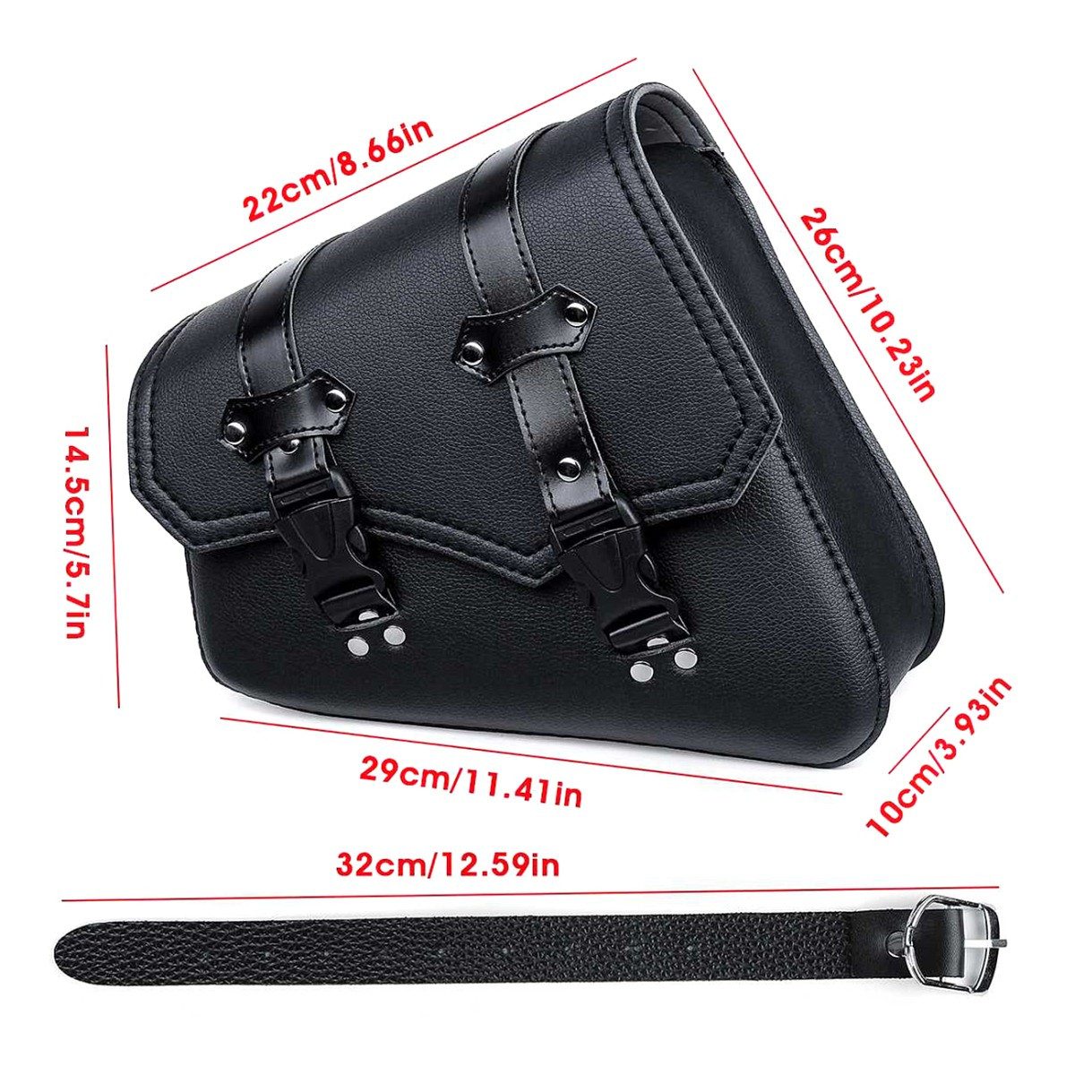 Craftride Satteltasche Motorrad Satteltasche für Cruiser und Chopper Seitentasche SB4 links s