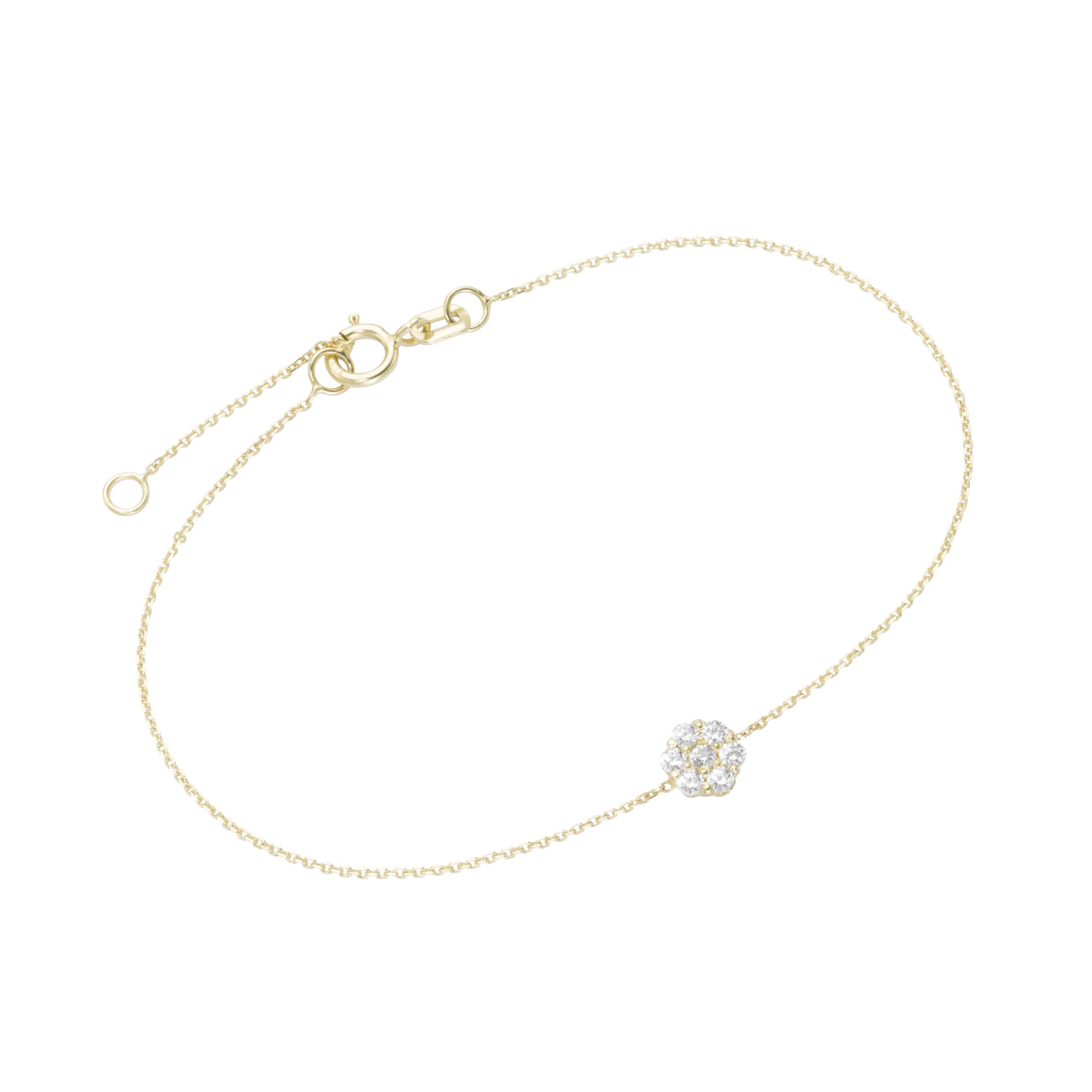Luigi Merano Armband Mittelteil Blüte mit Zirkonia, Gold 375 günstig online kaufen
