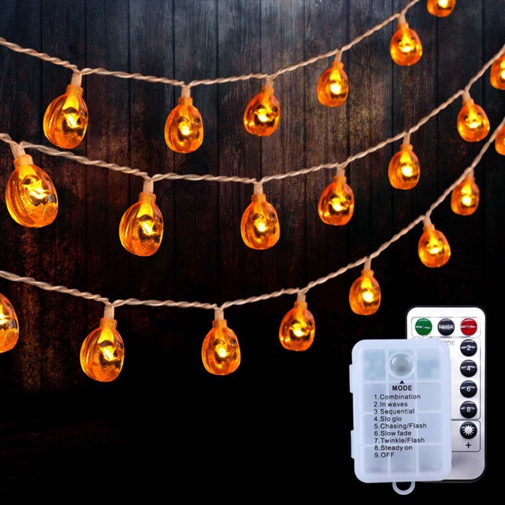 Merry 2024 Lichterkette Halloween Lichterkette Kürbis günstig online kaufen