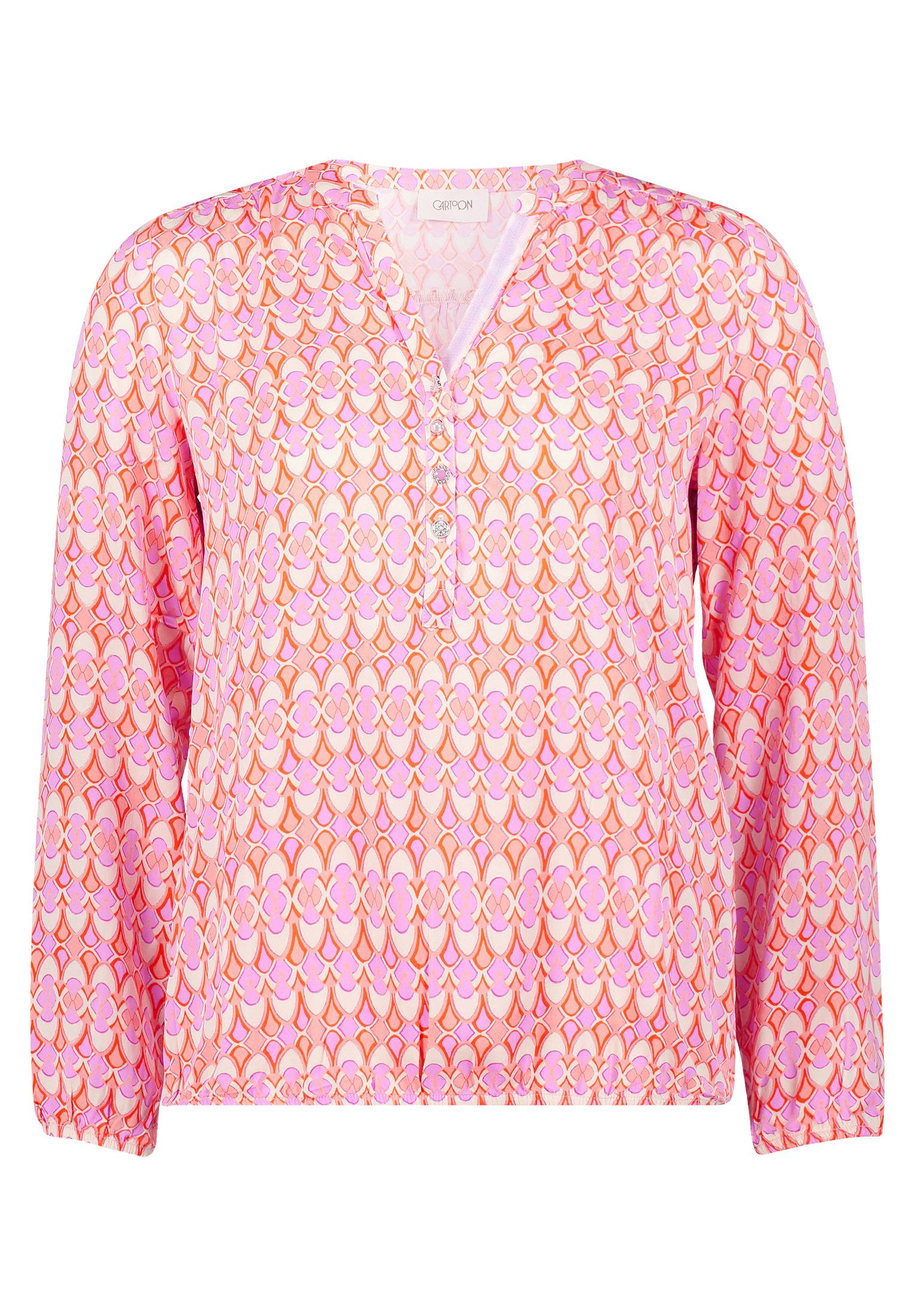 Cartoon Schlupfbluse Cartoon Casual-Bluse mit Muster günstig online kaufen