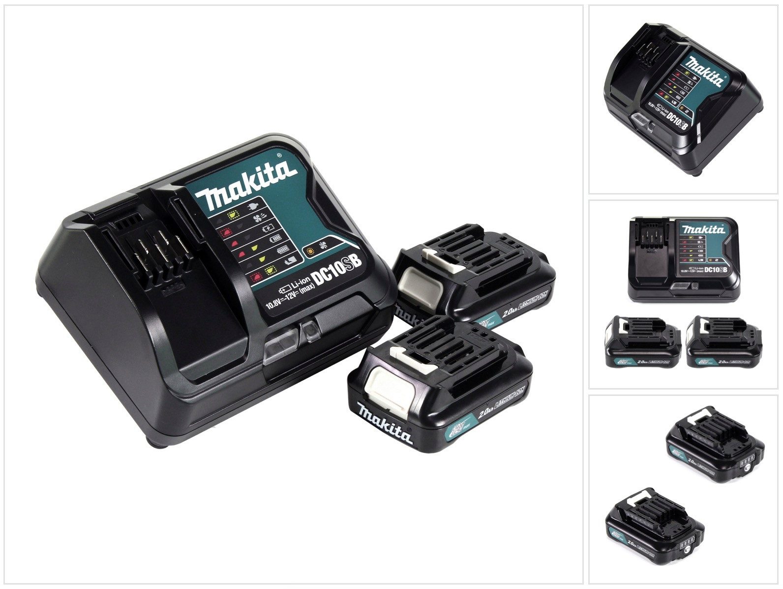 Makita Power Source Kit 12V mit 2x BL1021B Akku 2,0Ah + DC10SB Ladegerät Akkupacks