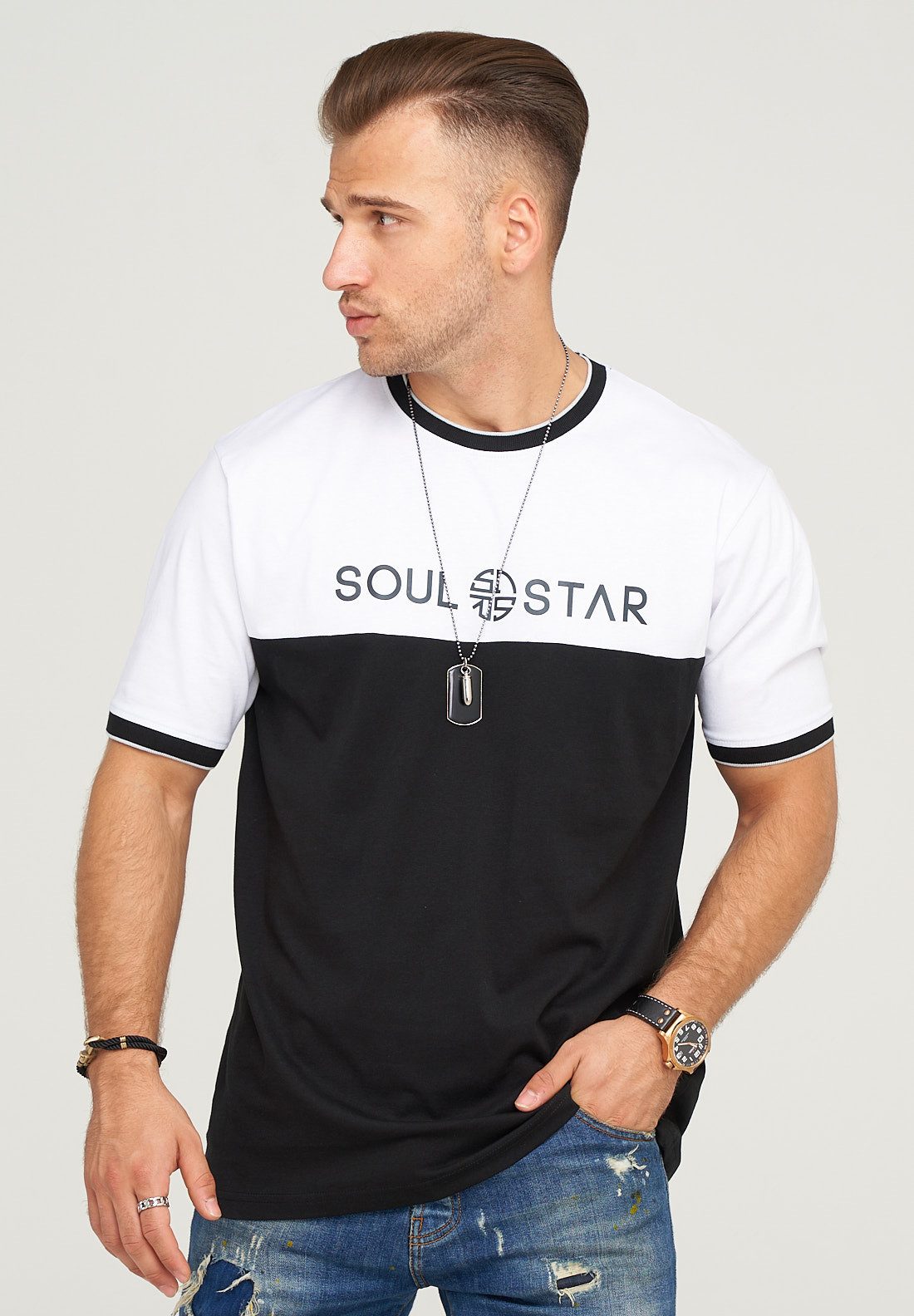 SOULSTAR T-Shirt SINGAPUR mit trendigem Logoprint