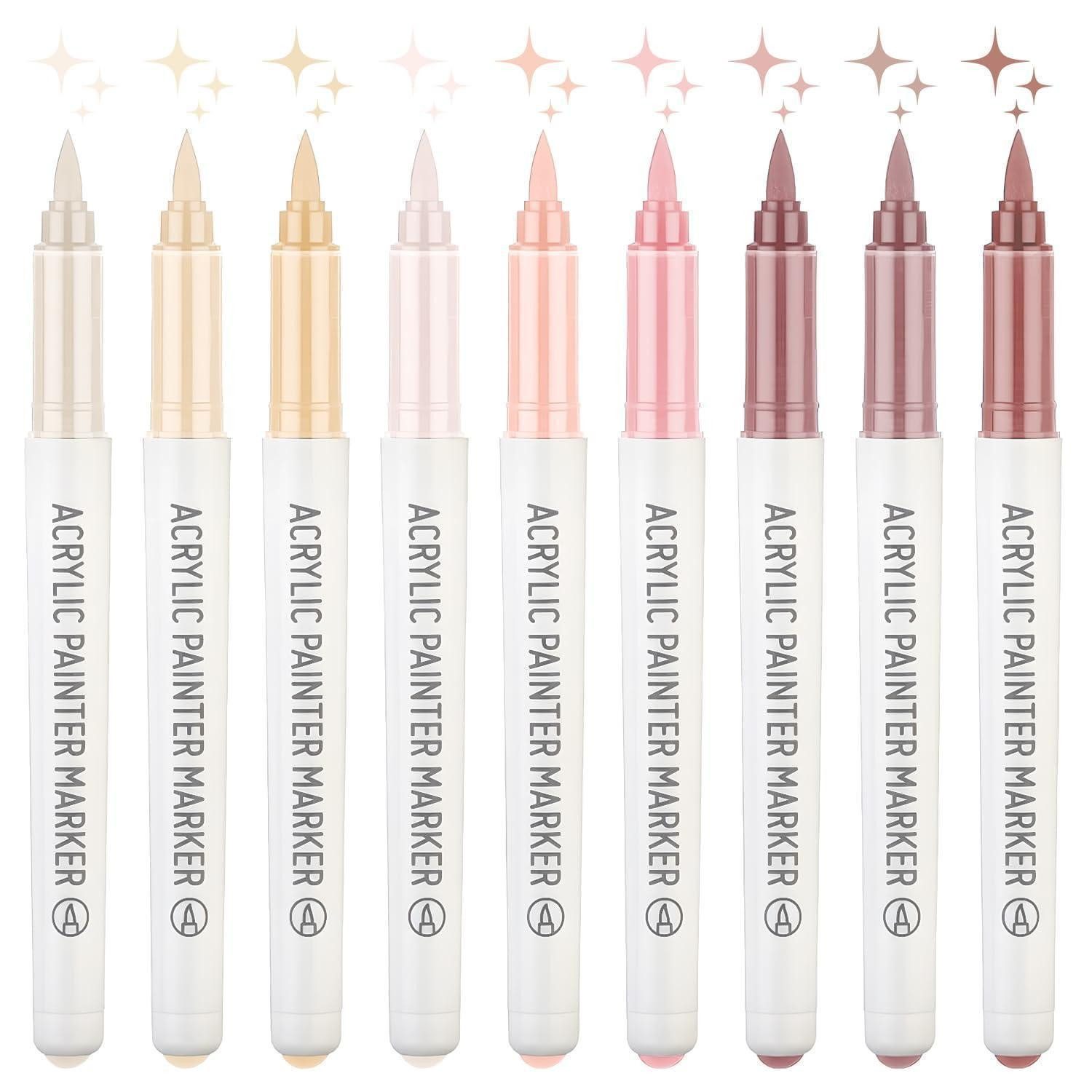LuxusKollektion Marker Acryl Marker Set - 9 Stifte - Hauttöne