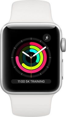 Apple Series 3 GPS, Aluminiumgehäuse mit Sportarmband 38mm Watch (Watch OS 5), inkl. Ladestation (magnetisches Ladekabel)