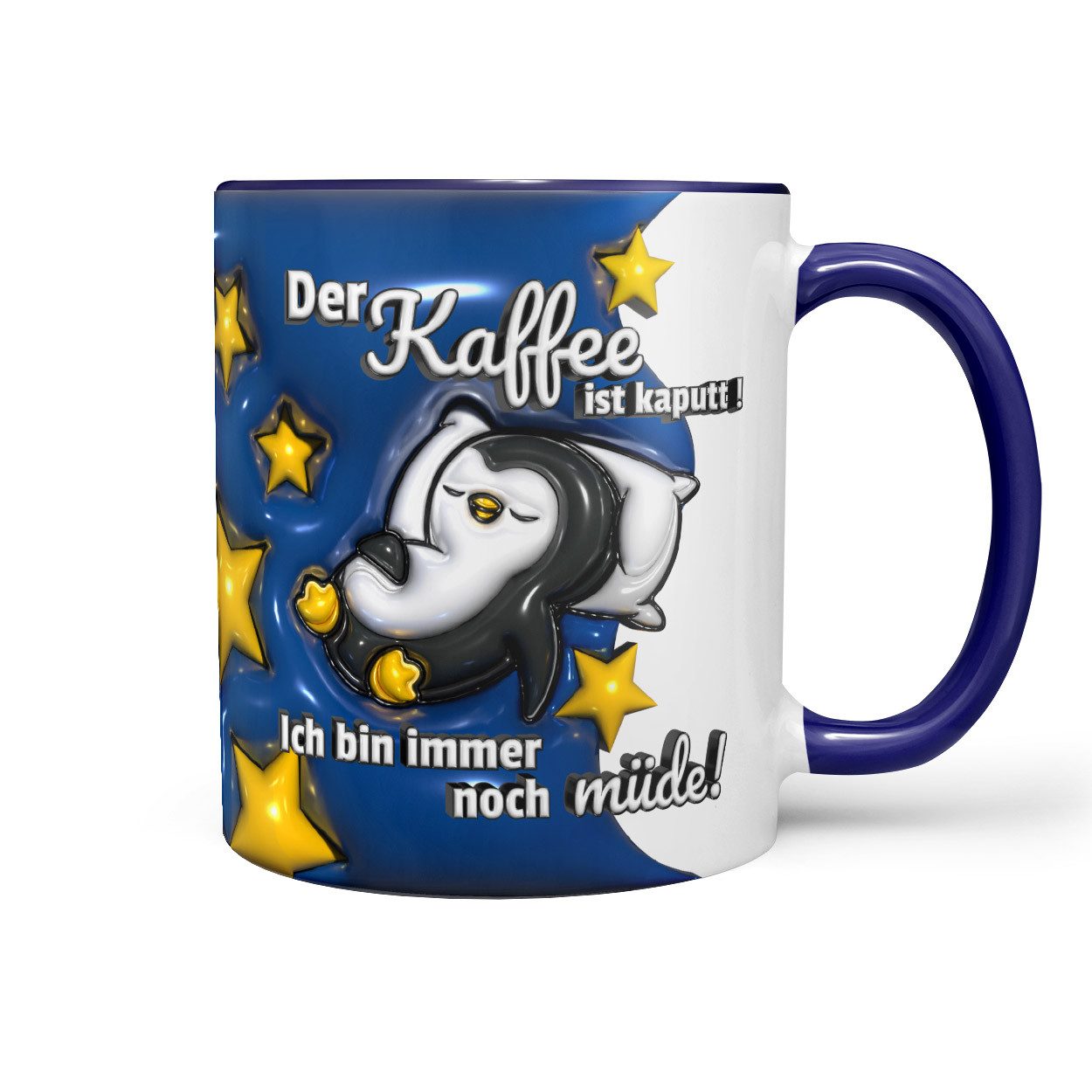 Sunnywall Tasse Kaffee Kaputt - Büro Geschenk Kollegin - niedlicher Pinguin, Keramik, inkl. Geschenkkarte