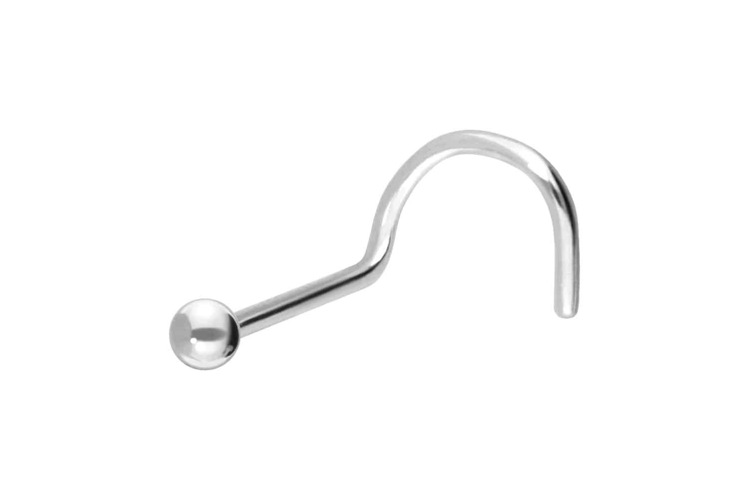 Nasenpiercing 14/18 Karat Gold Nasenstecker Spirale KUGEL
