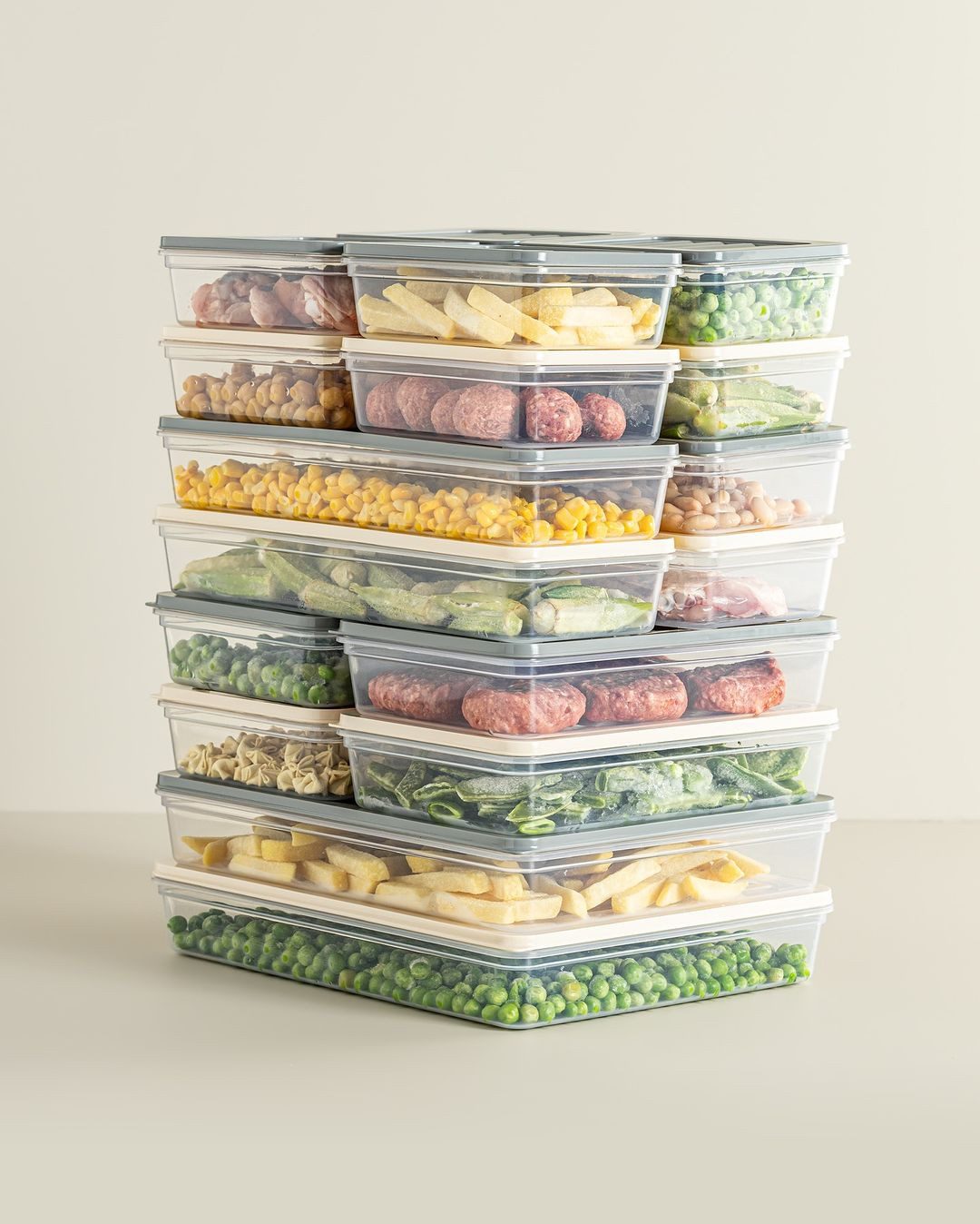 Parpalinam Frischhaltedose Kühlschrank Organizer Gefrierdose Set Vorratsbehälter Frischhaltedose, (4-tlg), Premium Kühlschrank, Gefrierschrank Organizer, luftdicht Vorratsdosen