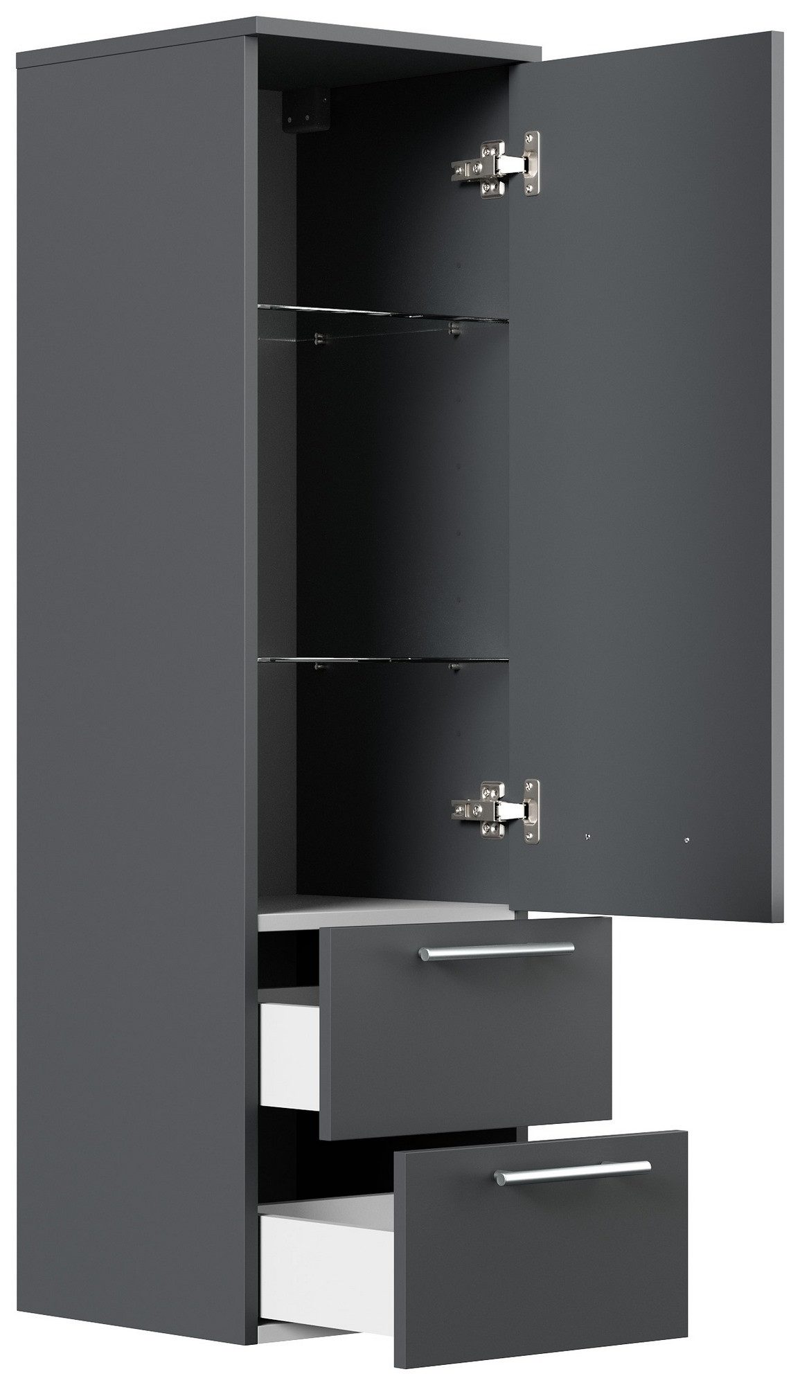 Posseik Hochschrank Badezimmer Hochschrank 120 cm Grafit
