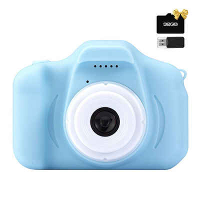 BlingBin Mini Digital Kamera HD 1080P LCD Kamera Spielzeug + 32G TF Karte Kinderkamera (13 MP, 4x opt. Zoom, Akku wiederaufladbar)