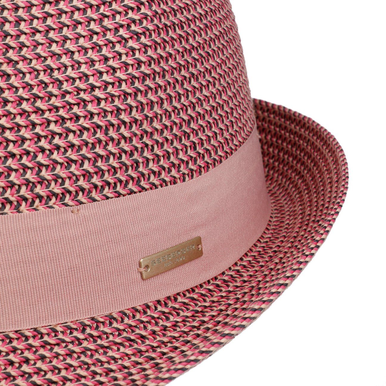 Seeberger Sonnenhut mit Damenhut (1-St) Ripsband pink