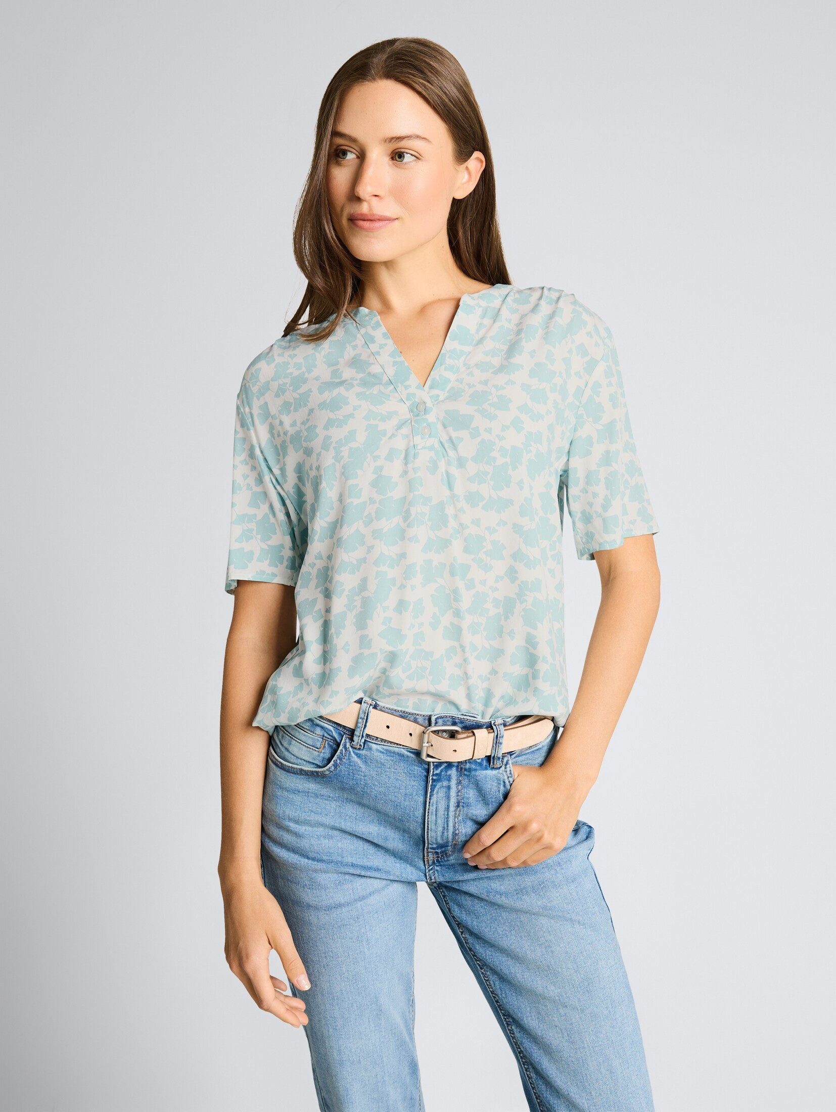 TOM TAILOR Kurzarmbluse Blusen & Shirts Bluse mit Muster