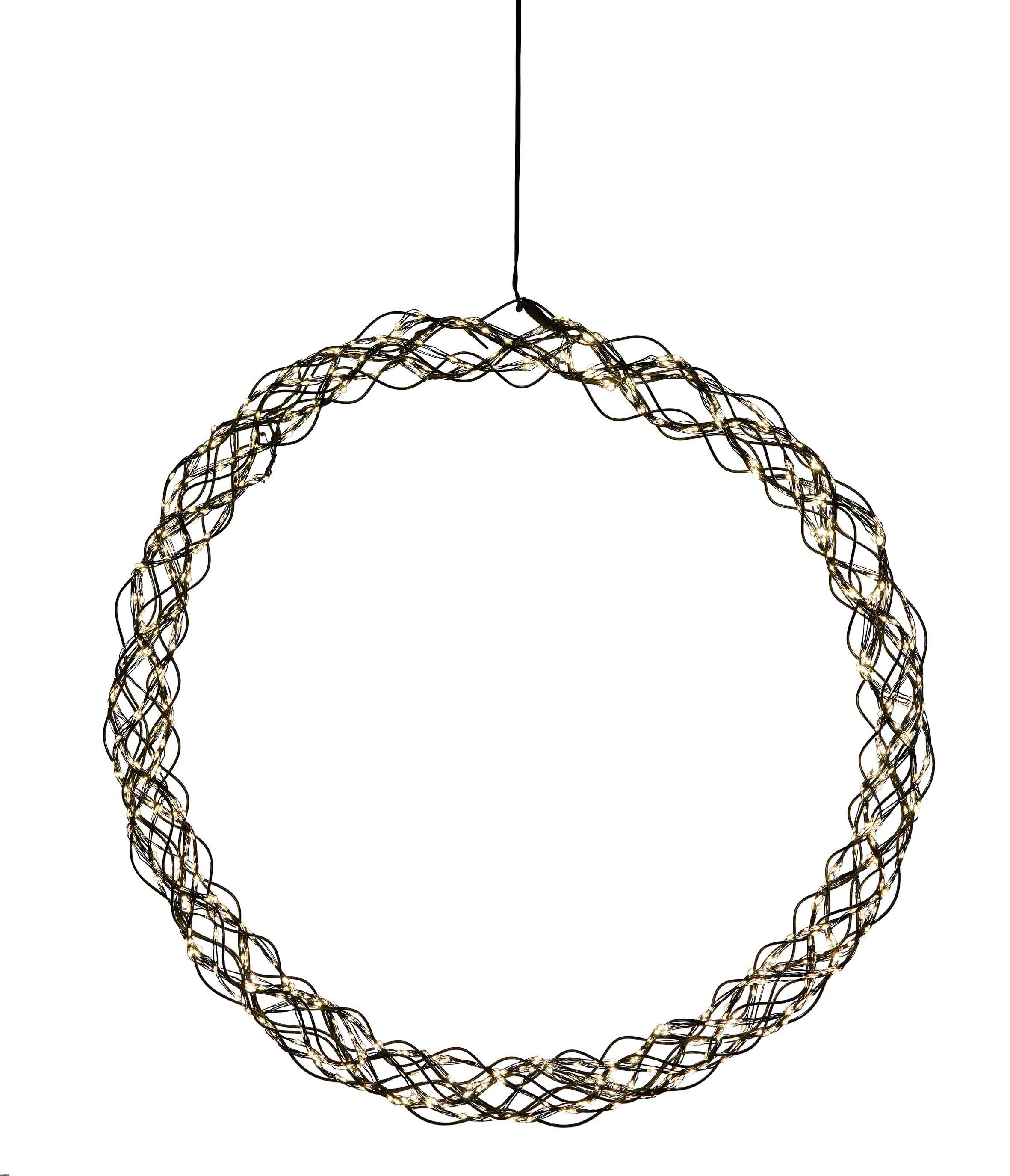 Northpoint Dekokranz XXL LED Lichtkranz 50cm 1000 LEDs Timer IP44