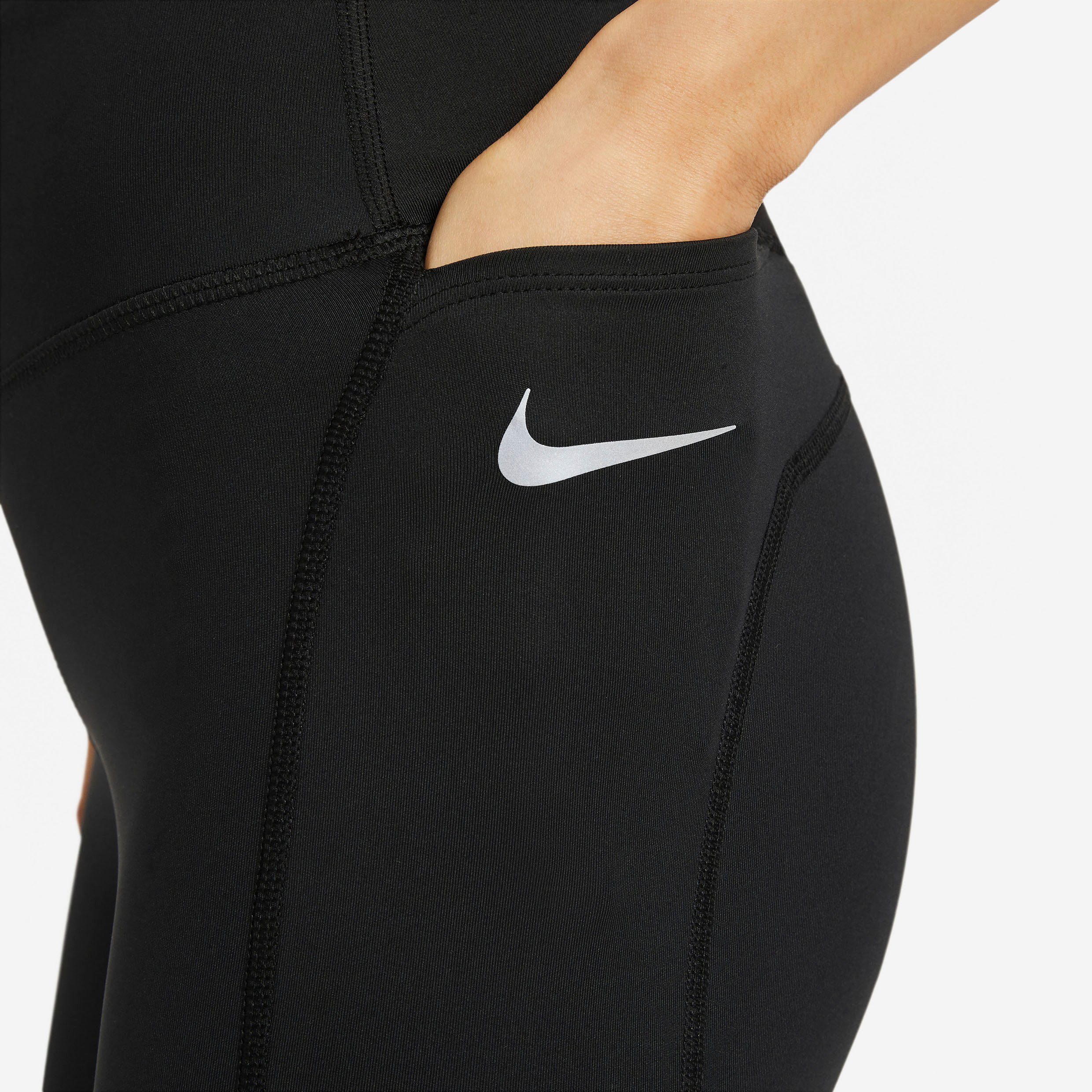 Nike Lauftights RUNNING schwarz EPIC MID-RISE FAST POCKET WOMEN'S LEGGINGS