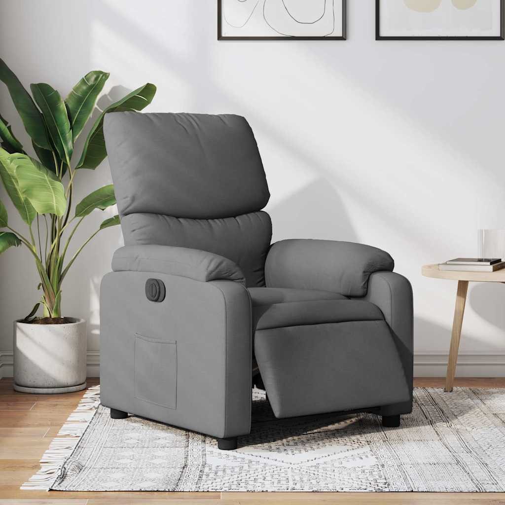Relaxsessel Elektrischer Fernsehsessel Dunkelgrau 75x99x99 cm mit Liegefunktion
