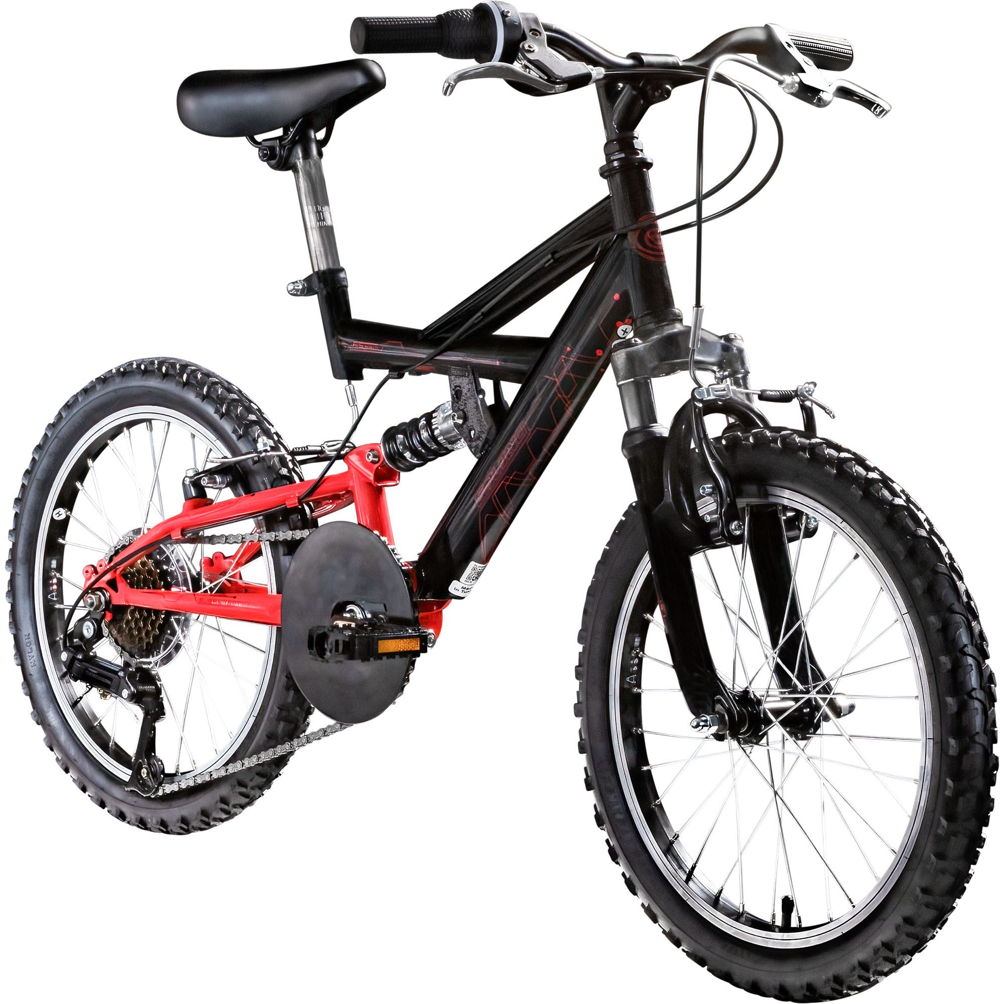Galano Mountainbike FS180, 6 Gang Saiguan, Kettenschaltung, Kinderfahrrad 6 Gang 18 Zoll ab 5 Jahre 115-130 cm Mountainbike Fully