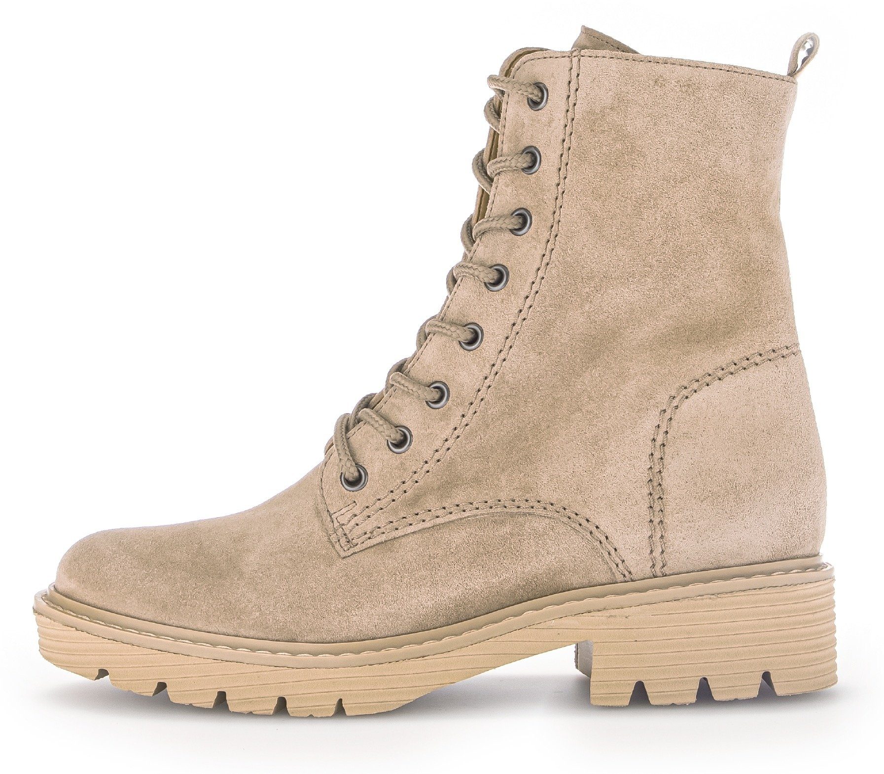 Genua Ziersteppung, Weite G (weit) Gabor Schnürboots mit (desert) Beige