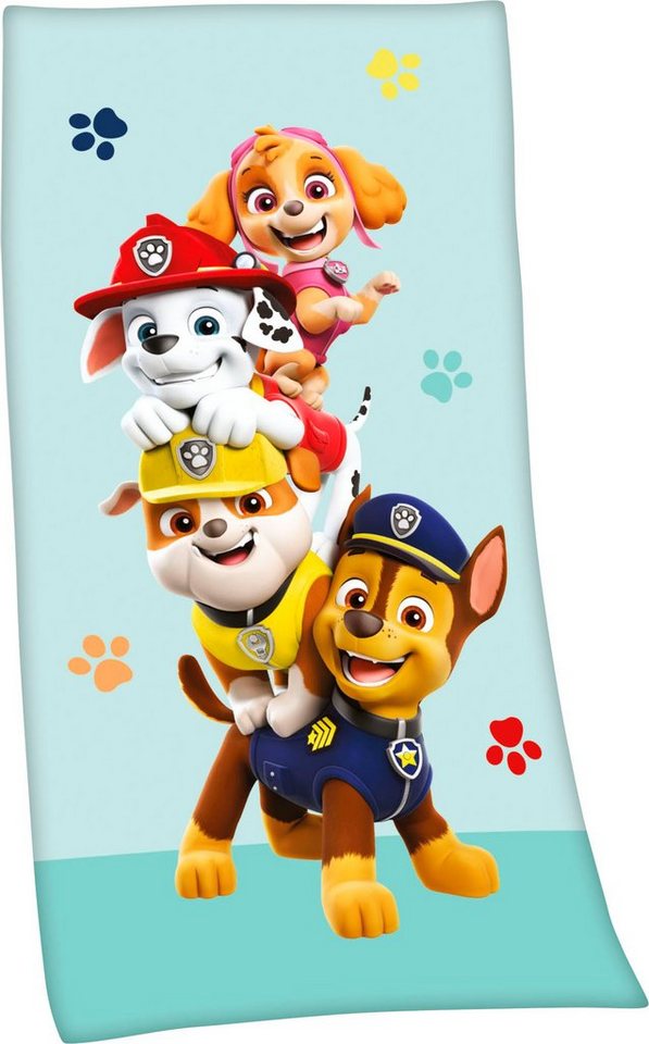 Größe PATROL cm (1-St), hochfarbig aus Paw (Velours), PAW Patrol, Badetuch 100% Velours Patrol\