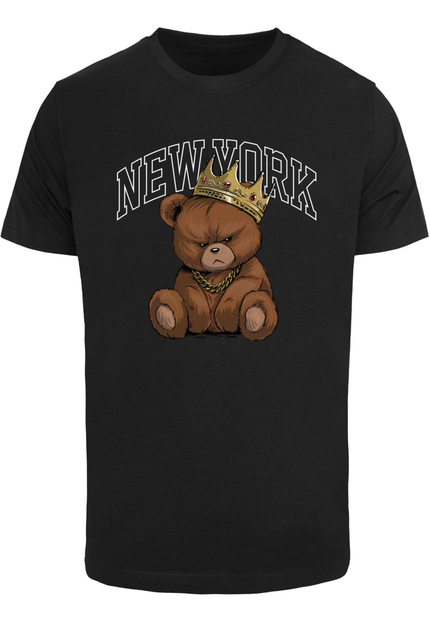 MisterTee T-Shirt MisterTee NY Crowned Bear Tee (1-tlg)