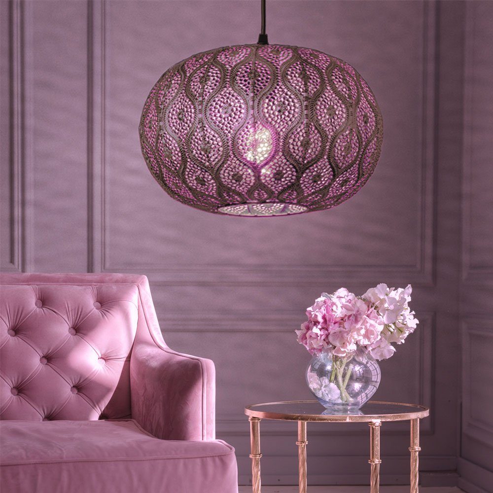GLOBO LIGHTING LED Pendelleuchte, Leuchtmittel inklusive, Kaltweiß, Warmweiß, Neutralweiß, Tageslichtweiß, Farbwechsel, Hängeleuchte orientalisch Smart RGB LED Pendellampe dimmbar App