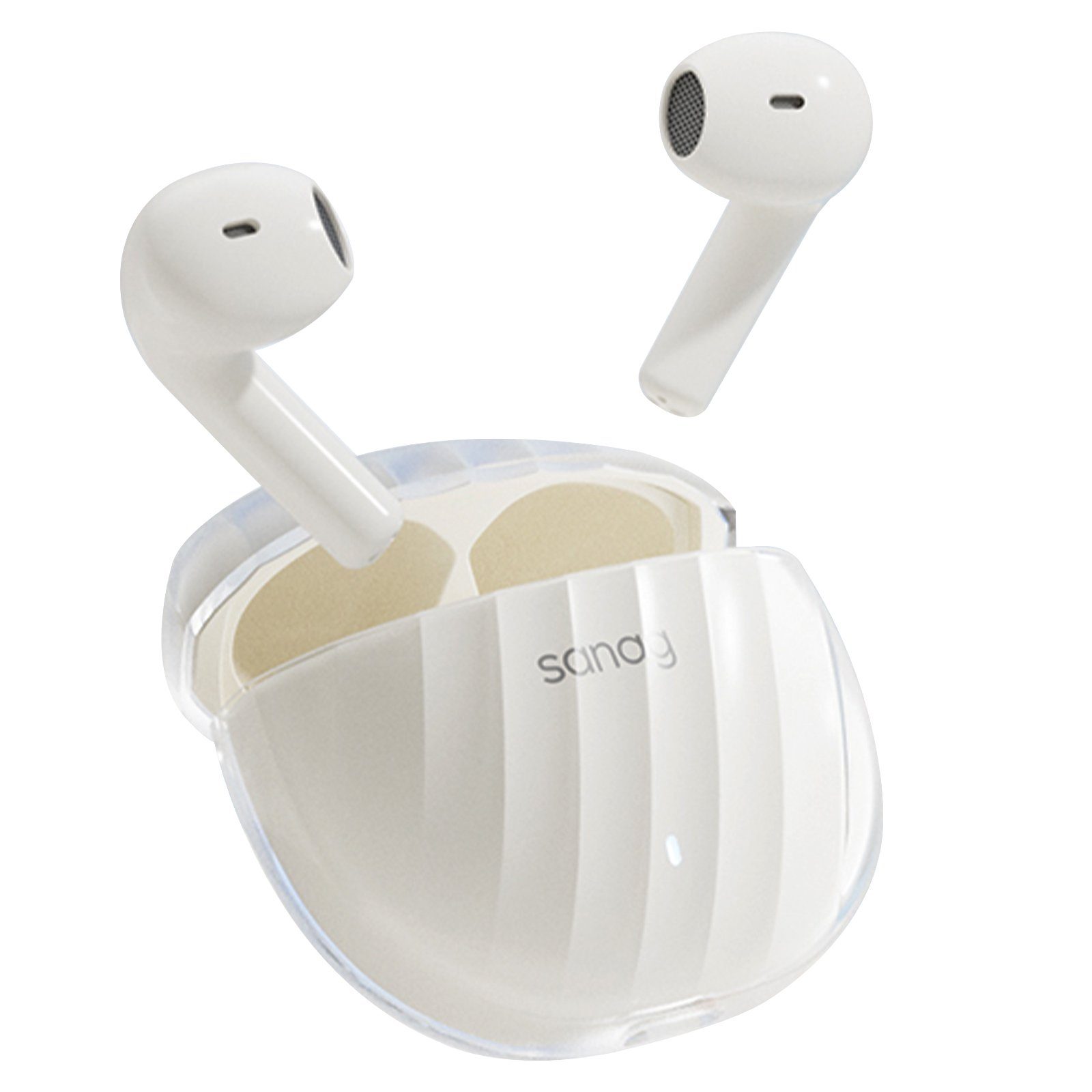 Yuede Bluetooth Kopfhörer Version 5.3, HD-Mikrofon Headphones, 28H Wireless In-Ear-Kopfhörer (ANC-Geräuschunterdrückung, Wasserdicht Nach IPX7, Surround Dolby Atmos) Weiß