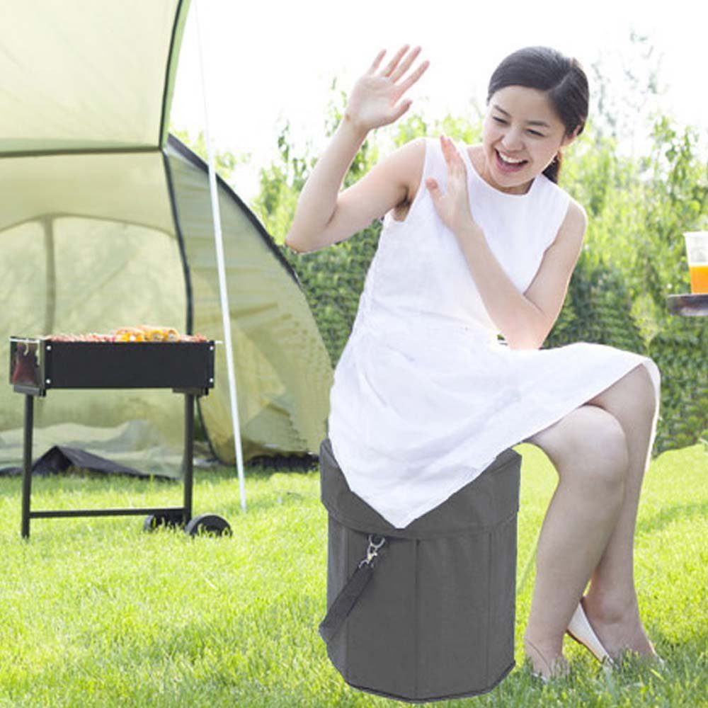 (1-tlg), Campinghocker, & bis 80 Hocker Eisbox Picknick Thermobehälter Belastbar kg inkl. Kühlbox ca. Schultergurt Camping Kühltasche HAC24