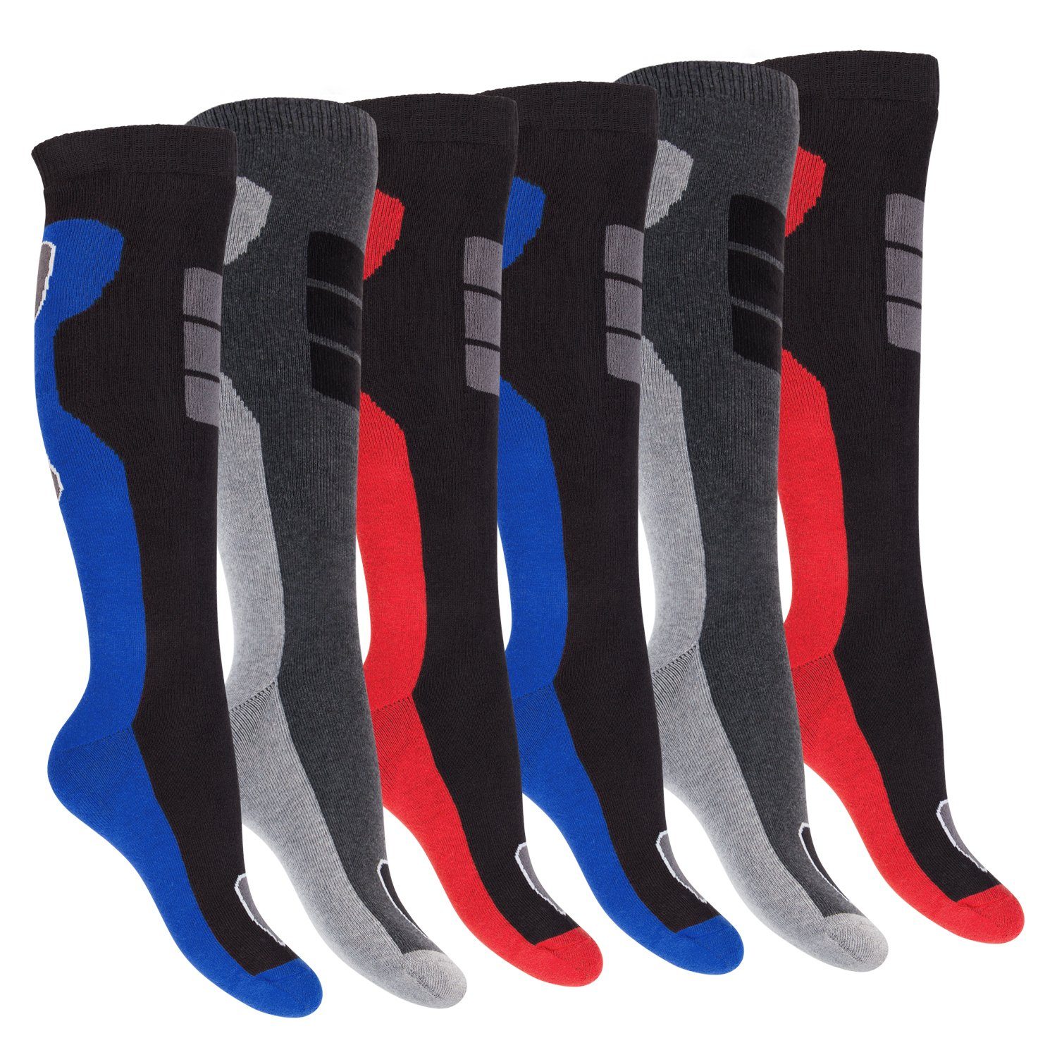 Herren Thermosocken Winter Thermo (6 Kniestrümpfe Vollfrottee Paar) Footstar Mehrfarb-Pack