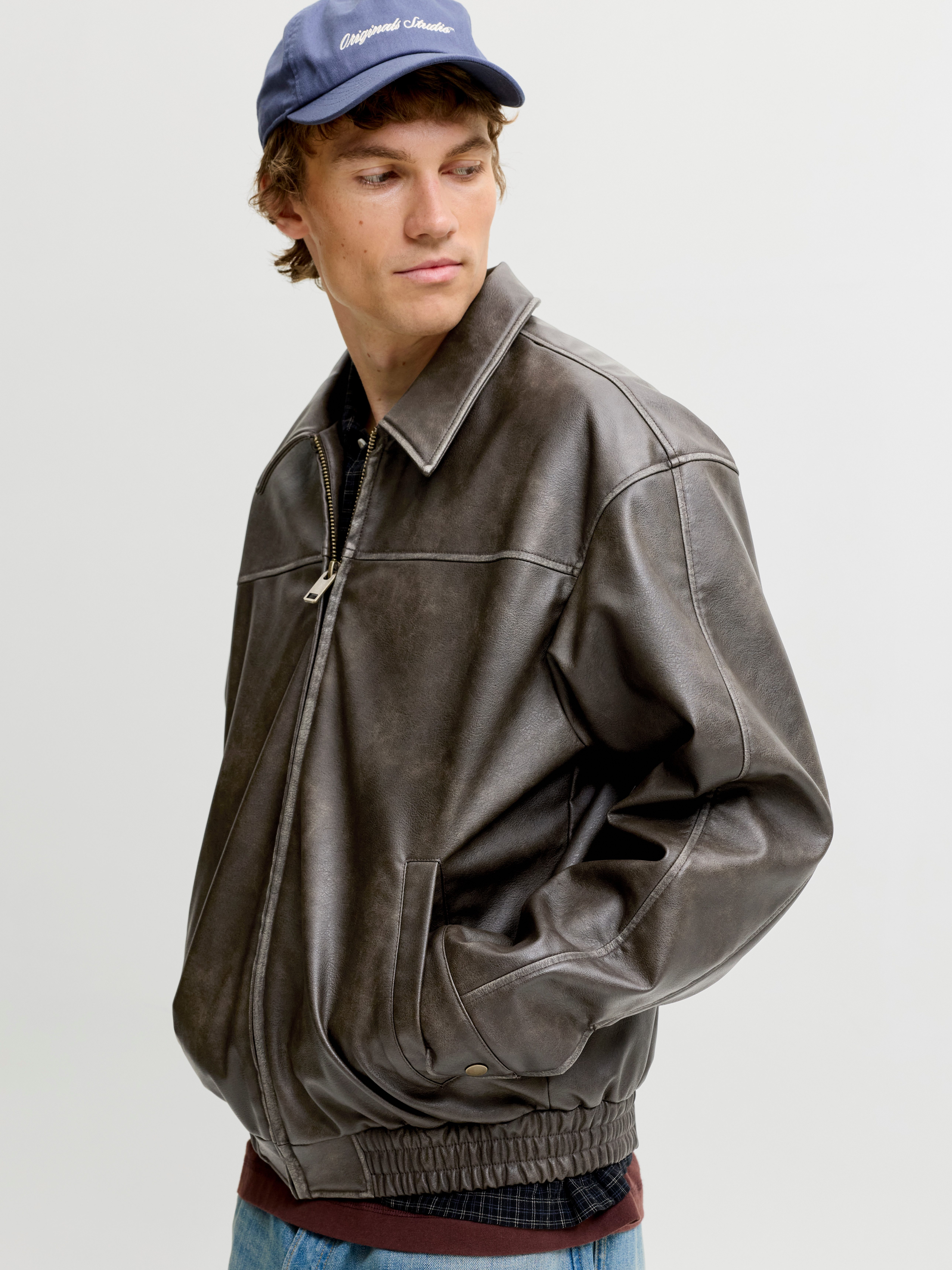 Jack & Jones Lederimitatjacke JJMARLON PU JACKET Kunstfaser, regular fit – Bild 2 von 5