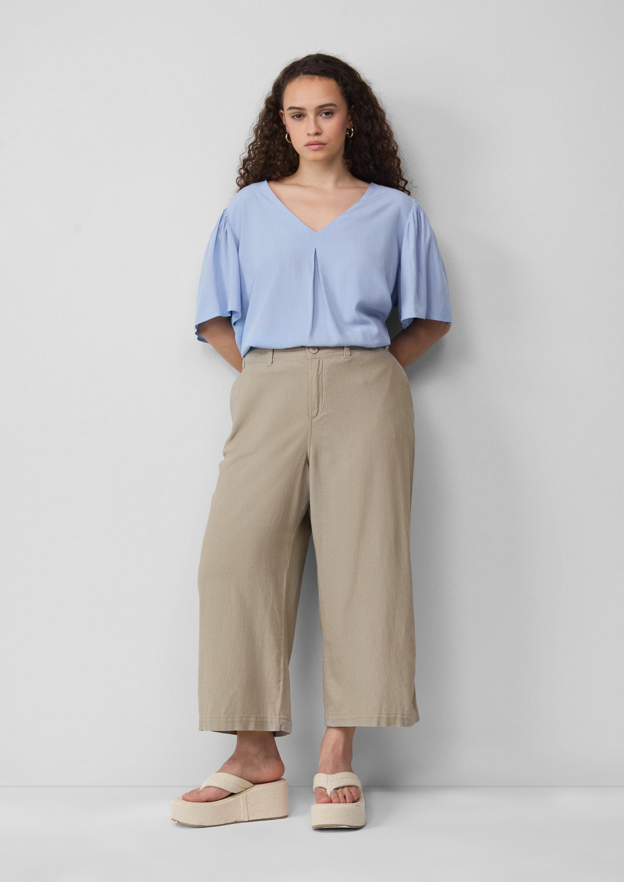 QS Culotte Hose Culotte aus Leinenmix günstig online kaufen