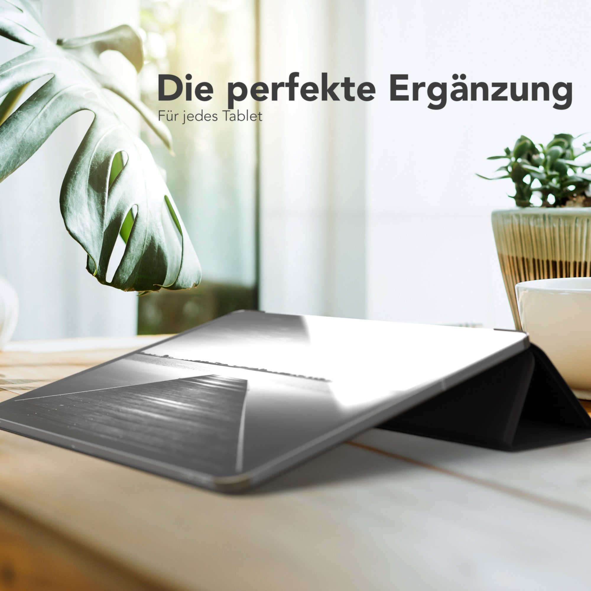 EAZY CASE Tablet-Hülle Smart Case für iPad Pro 12,9" 3./ 4./ 5./ 6. Gen. 12,9 Zoll, Hülle mit Standfunktion Tablet Klapphülle Anti-Kratz Tasche Schwarz – Bild 2 von 5