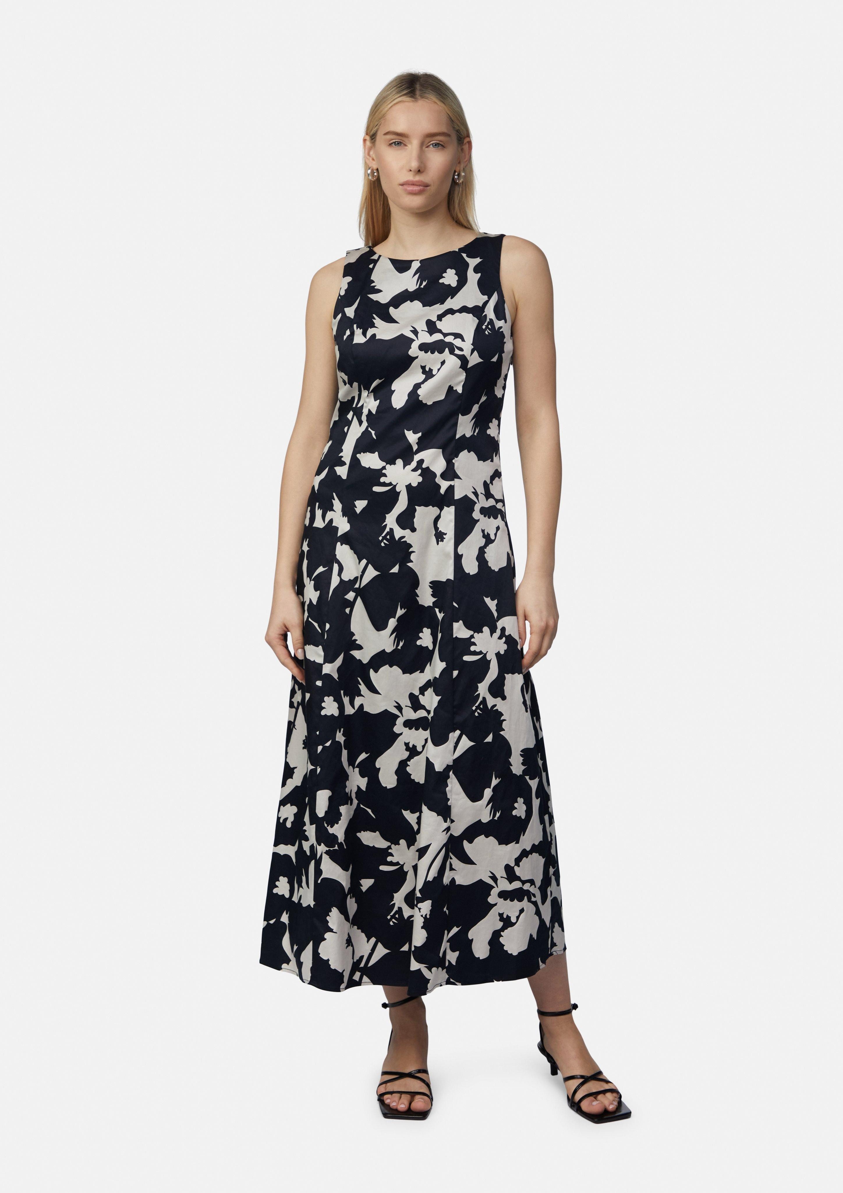 Comma Maxikleid Tailliertes Maxi-Kleid aus Popeline günstig online kaufen