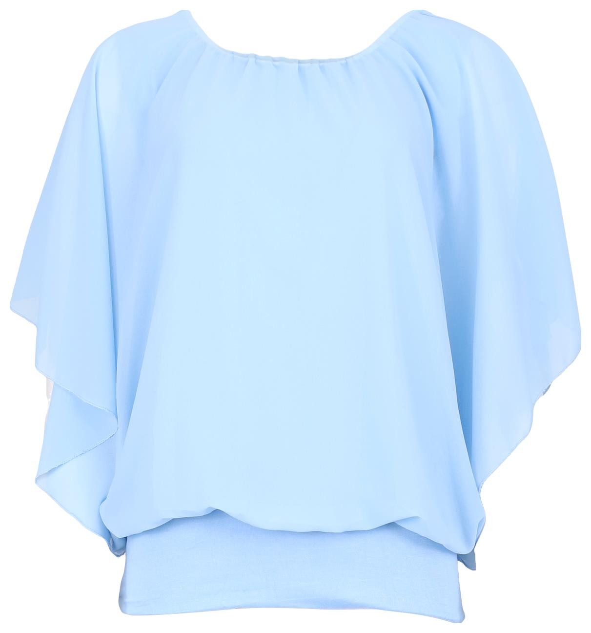 malito more than fashion Chiffonbluse 6296 mit breitem Bund Einheitsgröße günstig online kaufen