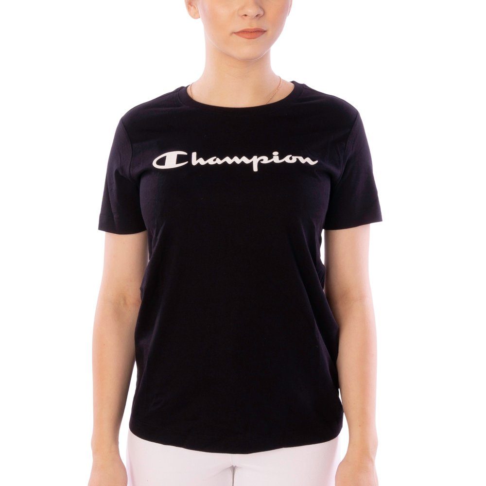 Champion T-Shirt schwarz Crewneck Champion 112602 (1 1-tlg) T-Shirt Stück