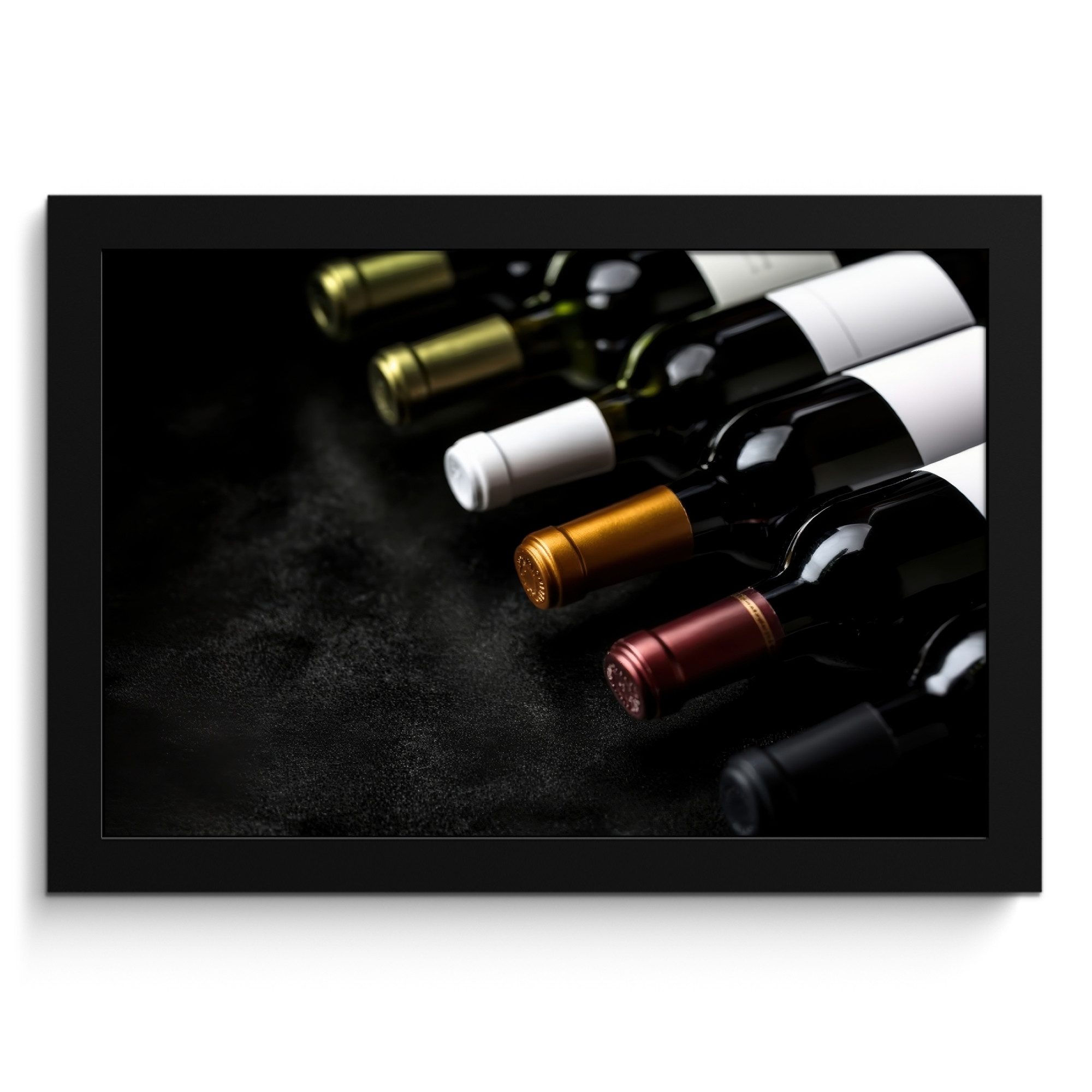 Poster Wein - Flaschen - Vielfalt - Geschmacksrichtungen
