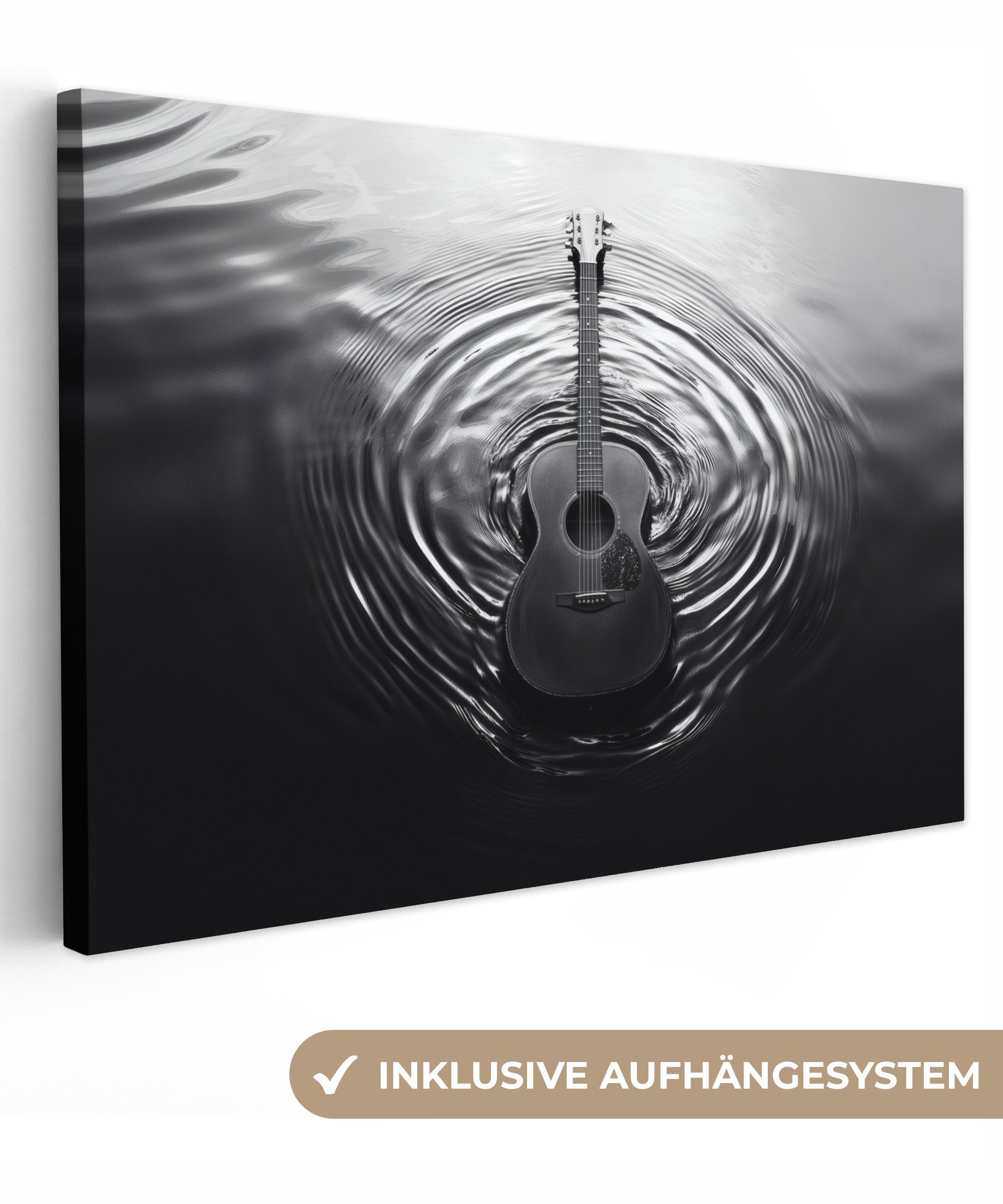 OneMillionCanvasses® Leinwandbild Gitarre - Holz - günstig online kaufen
