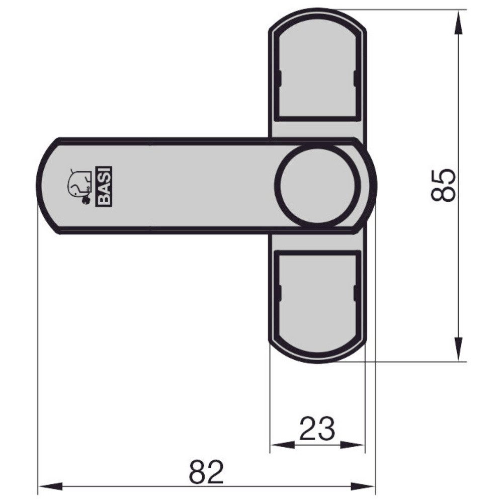 BASI Türriegel Basi 1100-0050 Fenstersicherung Weiß (glänzend)