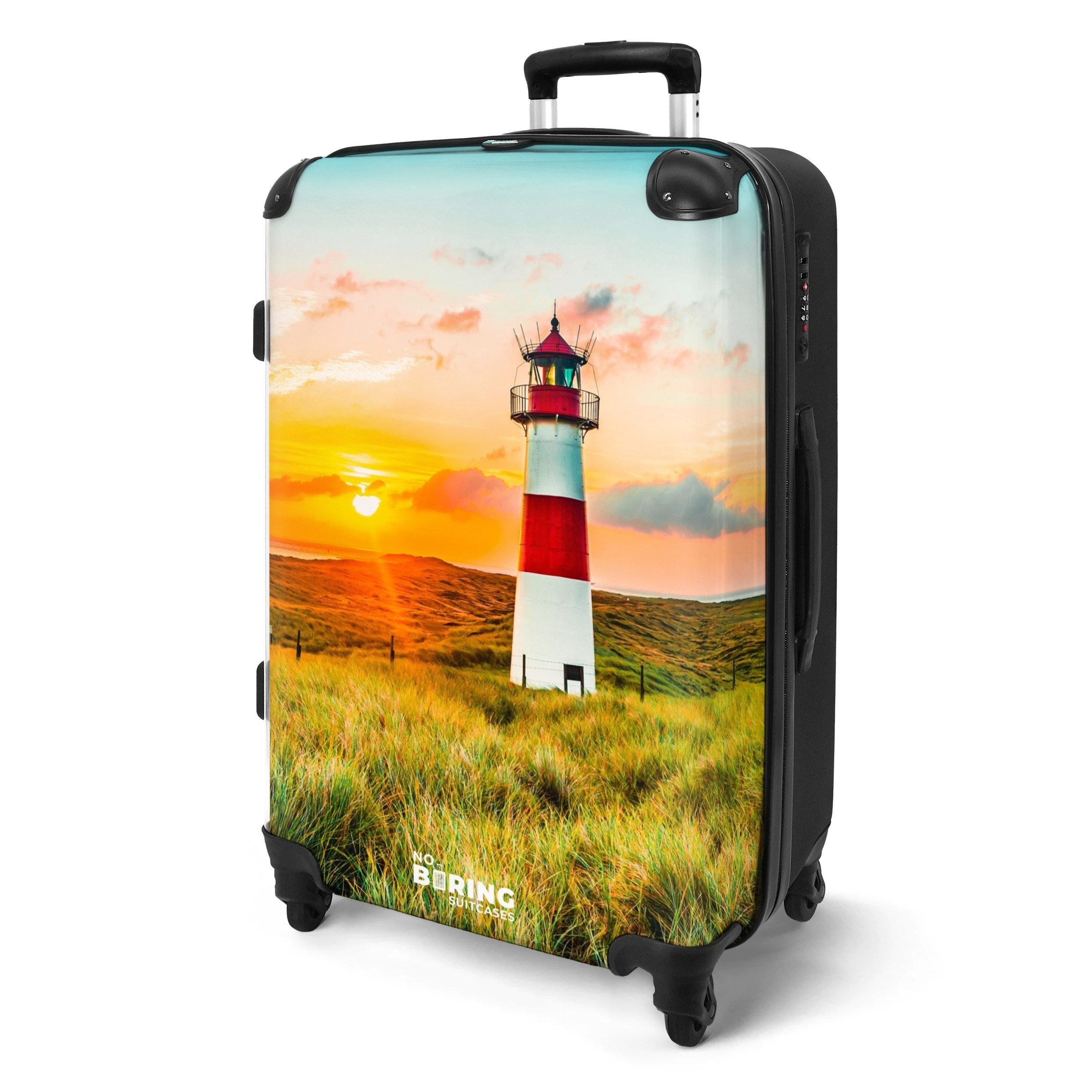 NoBoringSuitcases.com© Hartschalen-Trolley Leuchtturm bei Sonnenuntergang 6 günstig online kaufen