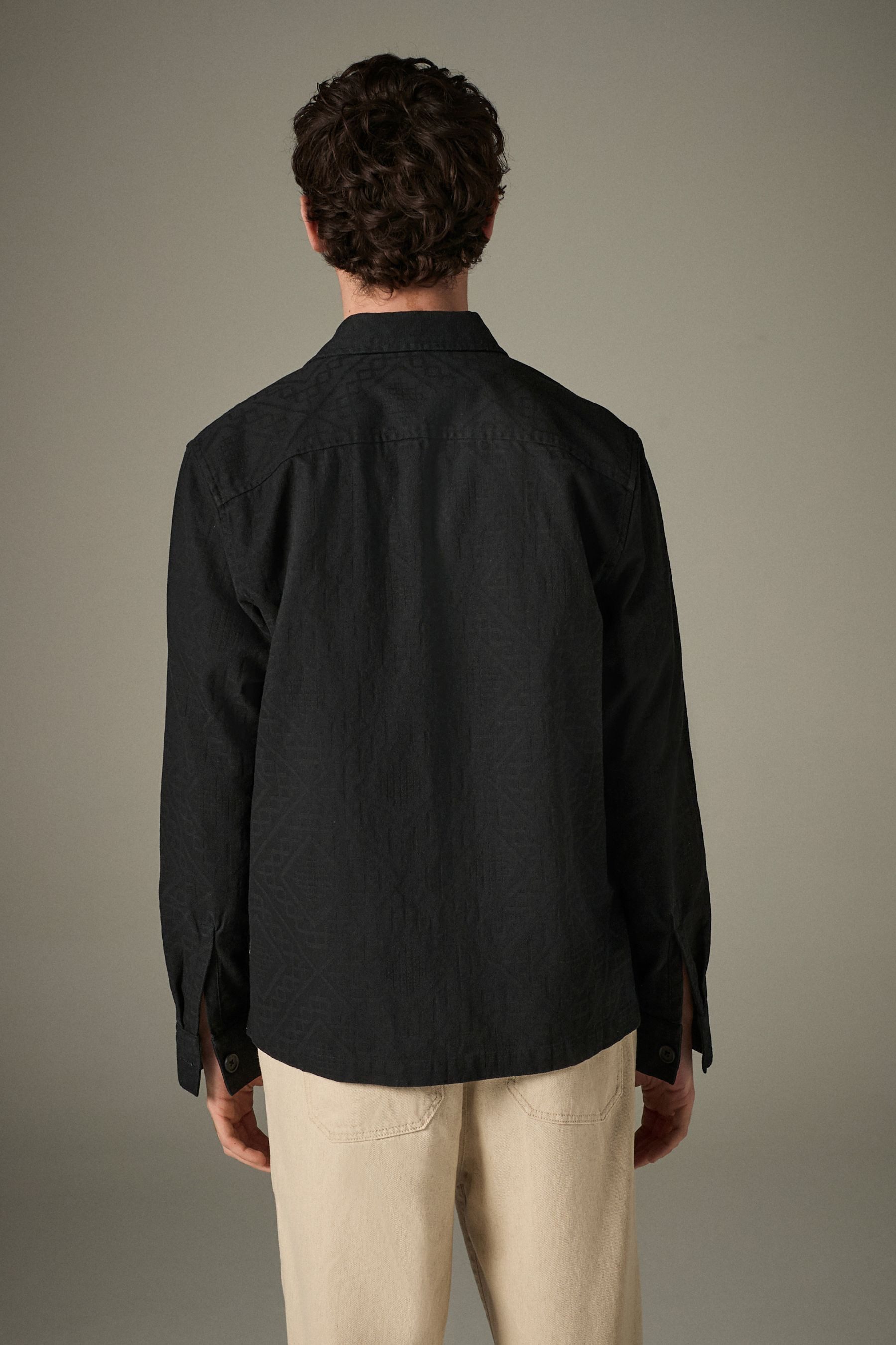 Next Hemdjacke Jacke aus Baumwolle mit strukturiertem Muster (1-St) günstig online kaufen