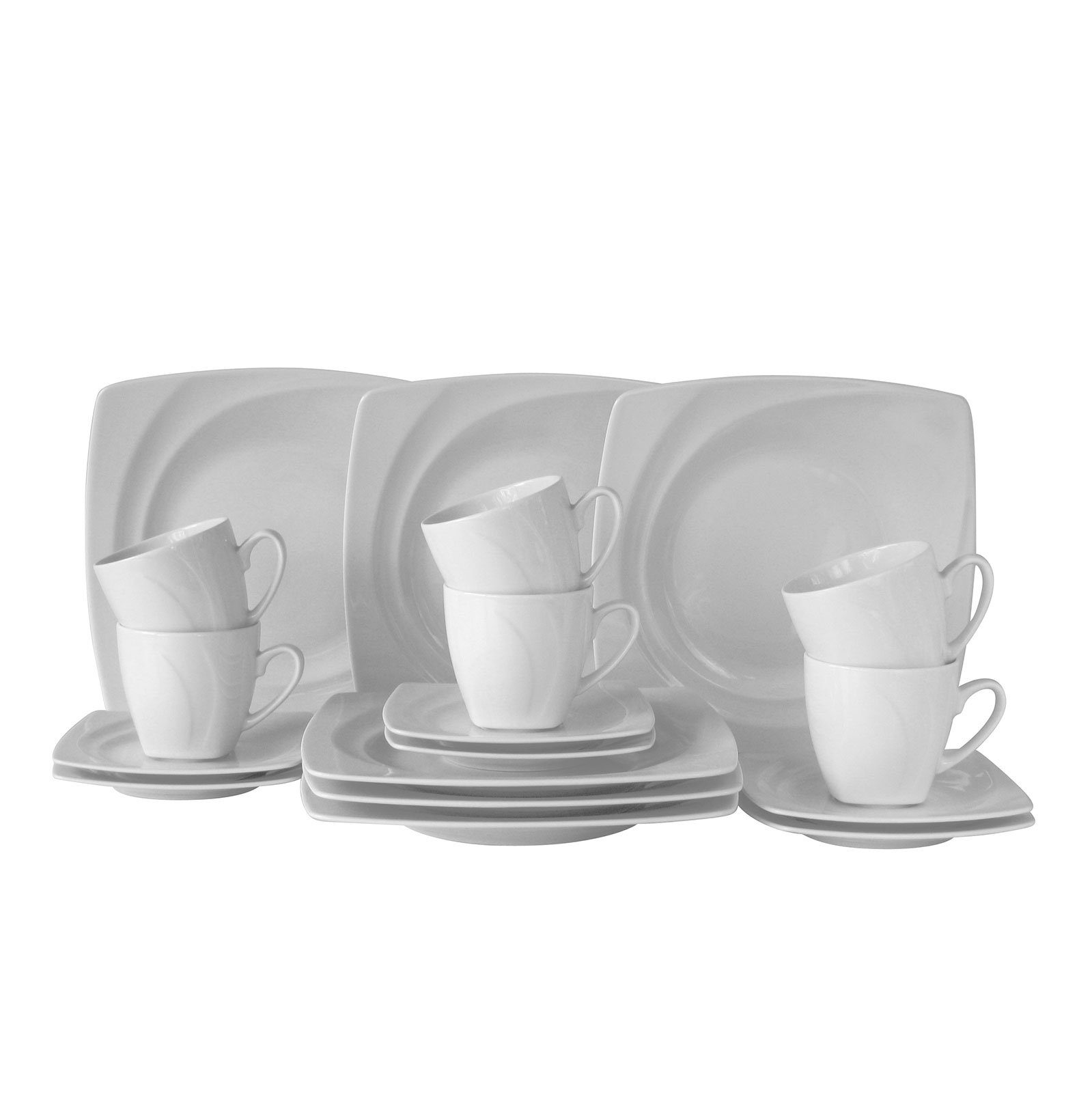 CreaTable Tafelservice 13161 (18-tlg), 6 Personen, premium Porzellan