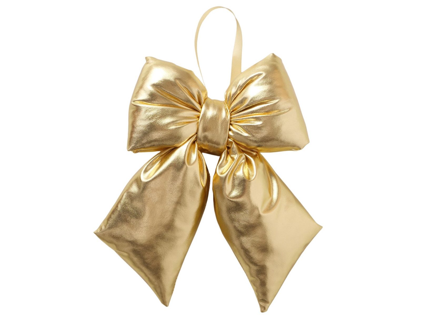 BOLTZE Dekoobjekt Bowy Dekoanhänger Schleife gold 31cm (1 Stück)
